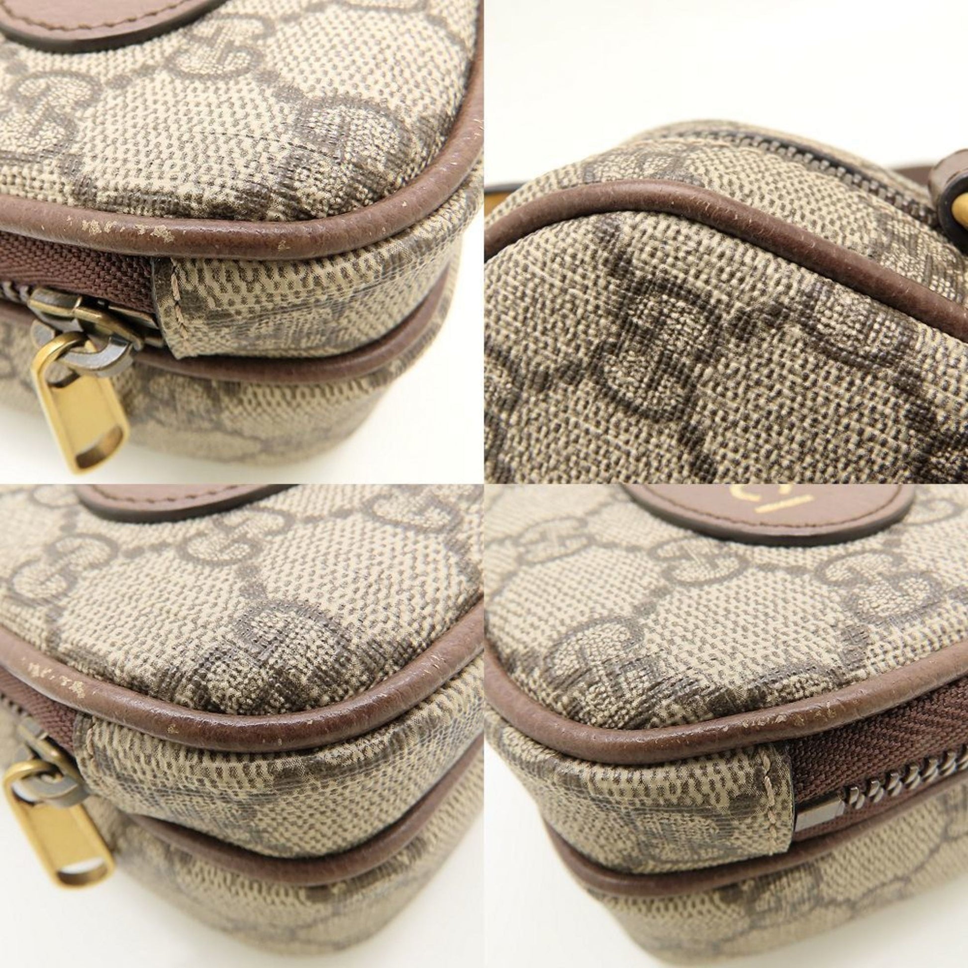 Gucci Beige Brown Gg Supreme Shoulder Bag