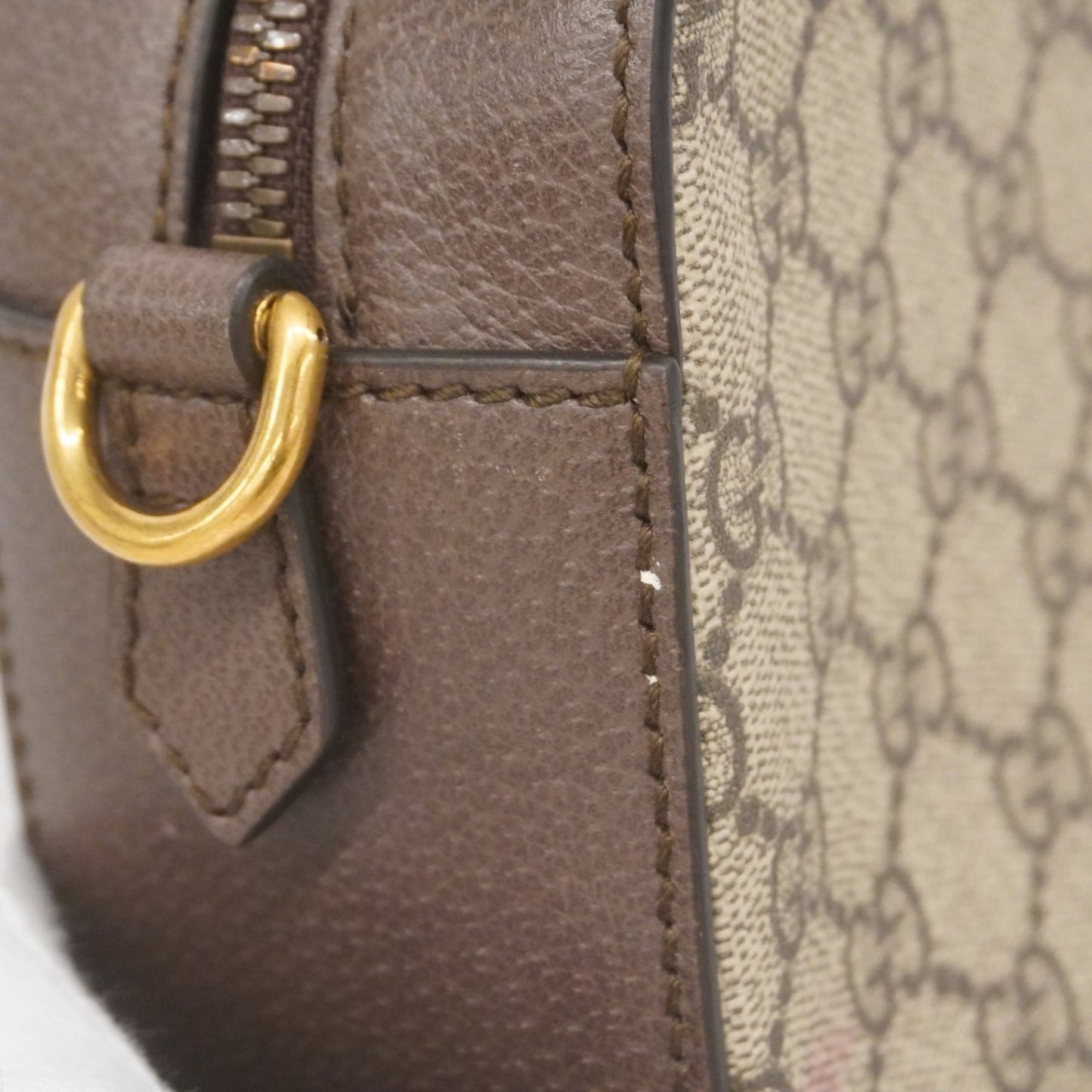 Gucci Beige Brown Pvc Shoulder Bag