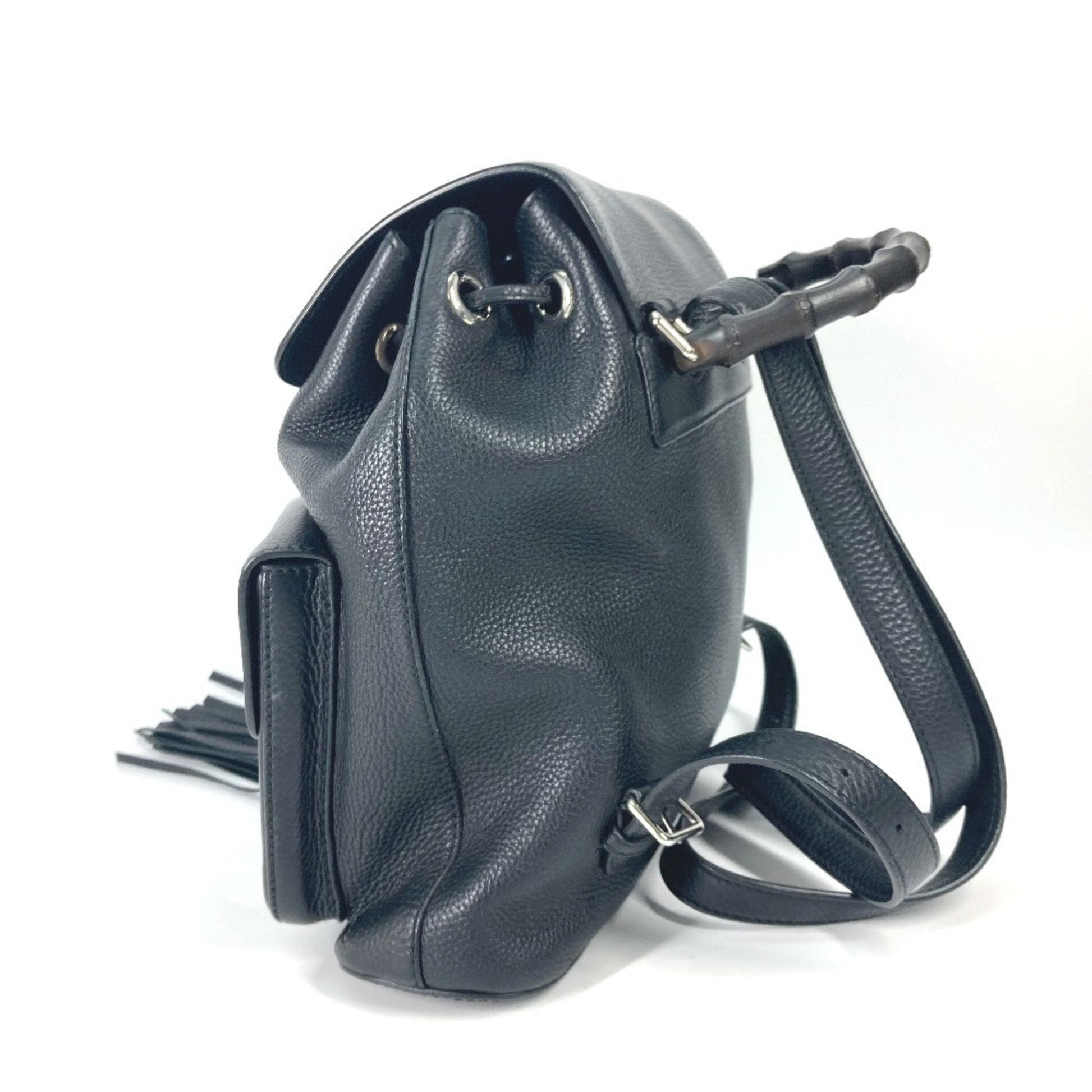 Gucci Black Leather Backpack