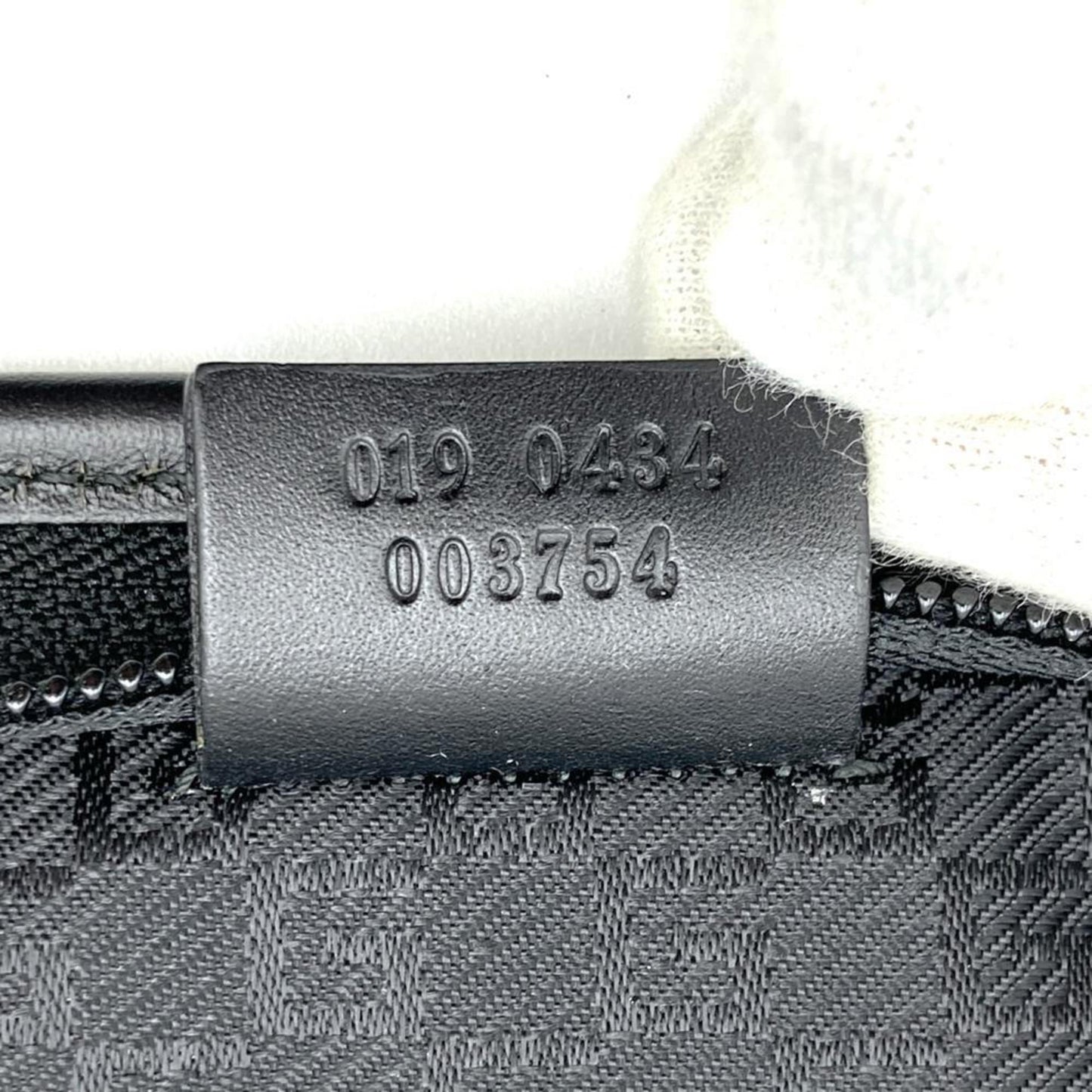 Gucci Black Nylon Leather Clutch Bag