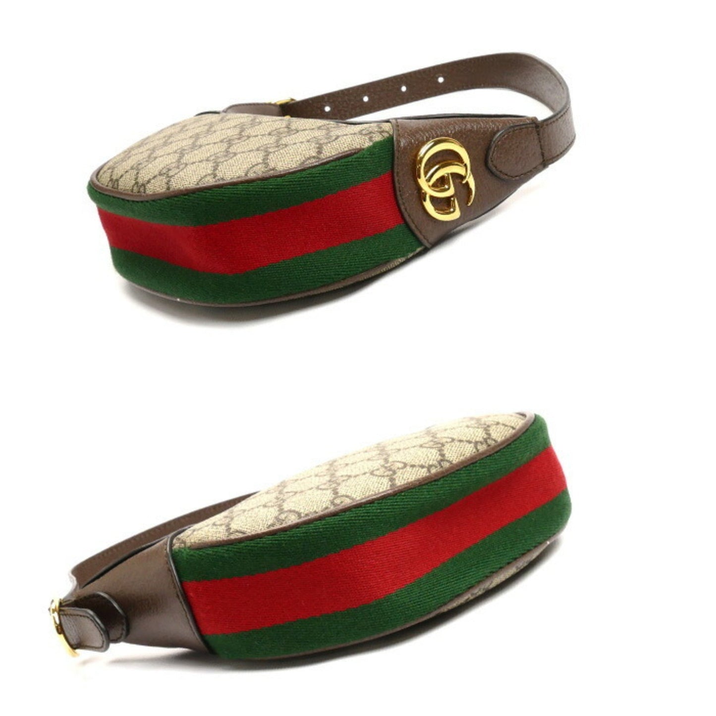 Gucci Beige Gg Supreme Canvas Leather Shoulder Bag