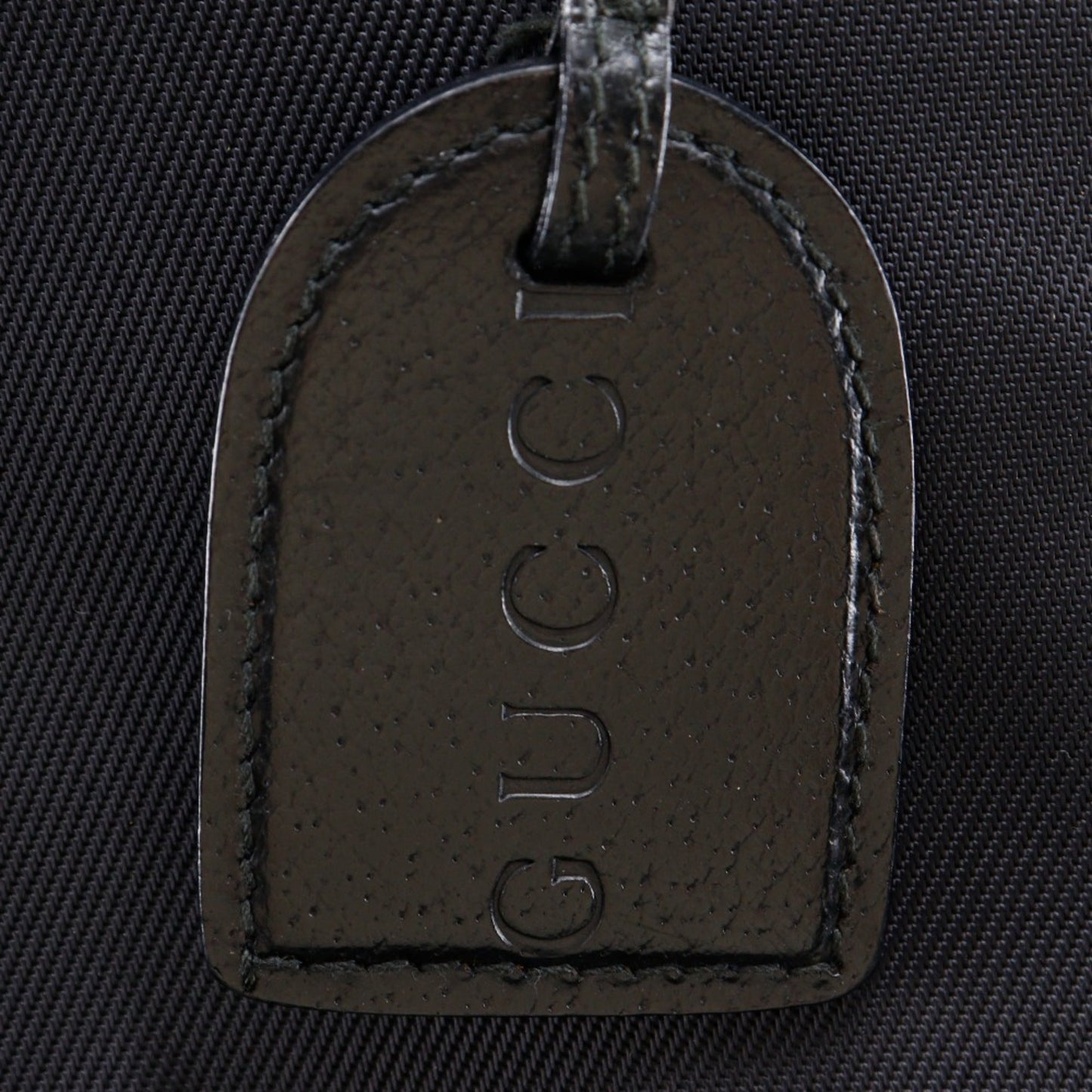 Gucci Black Nylon Canvas Leather Backpack