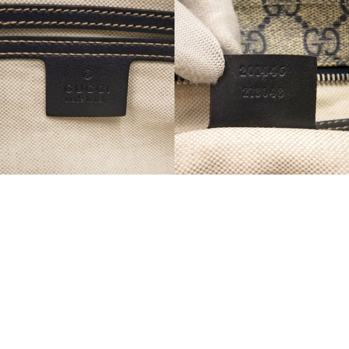 Gucci Beige Navy Gg Supreme Shoulder Bag