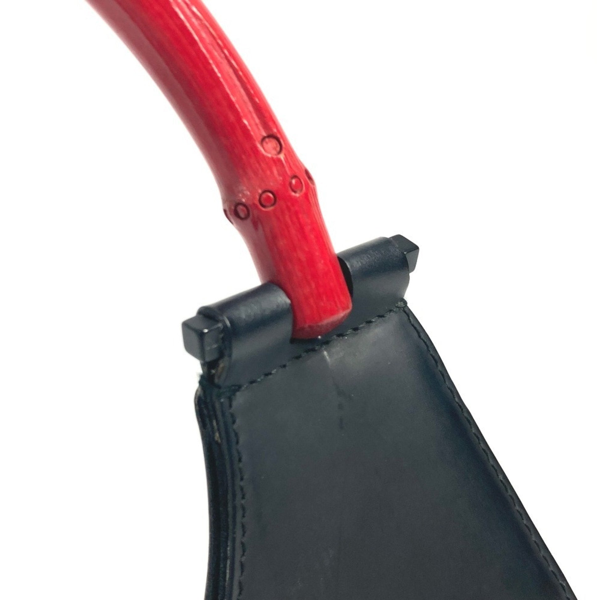 Gucci Black Red Color Leather Handbag Shoulder Bag