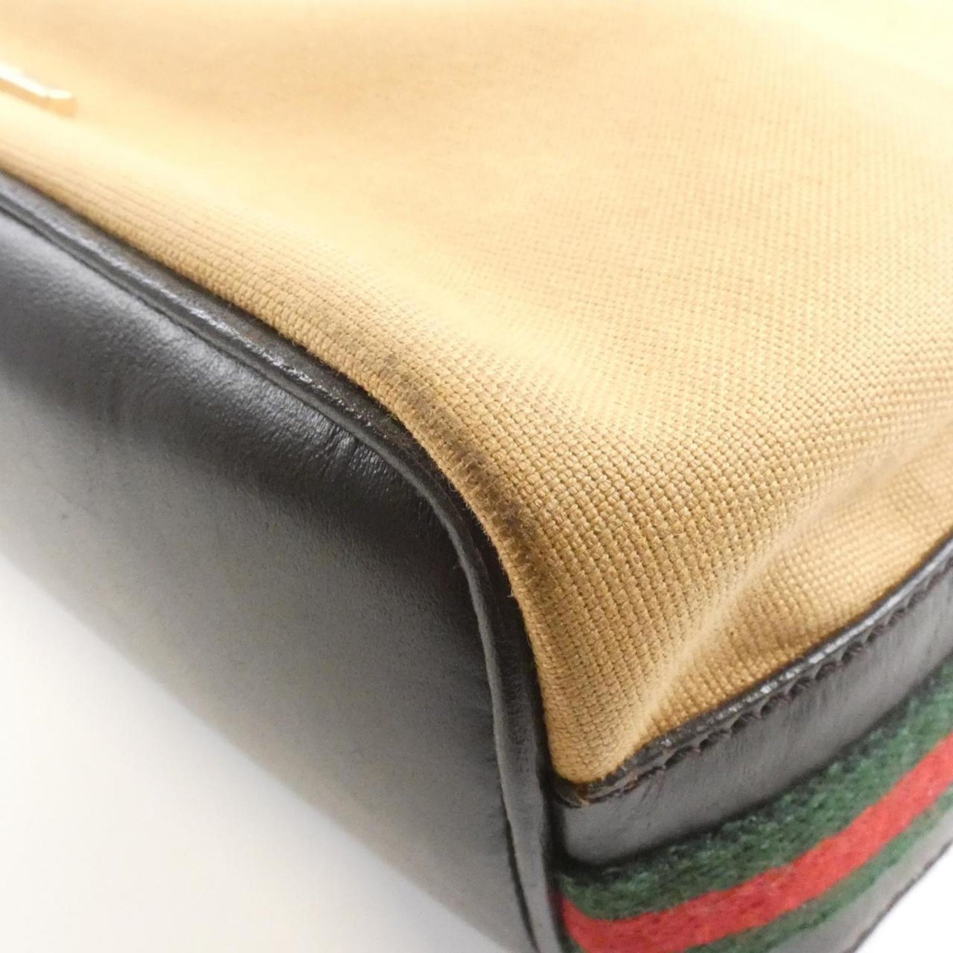 Gucci Beige Canvas Shoulder Bag