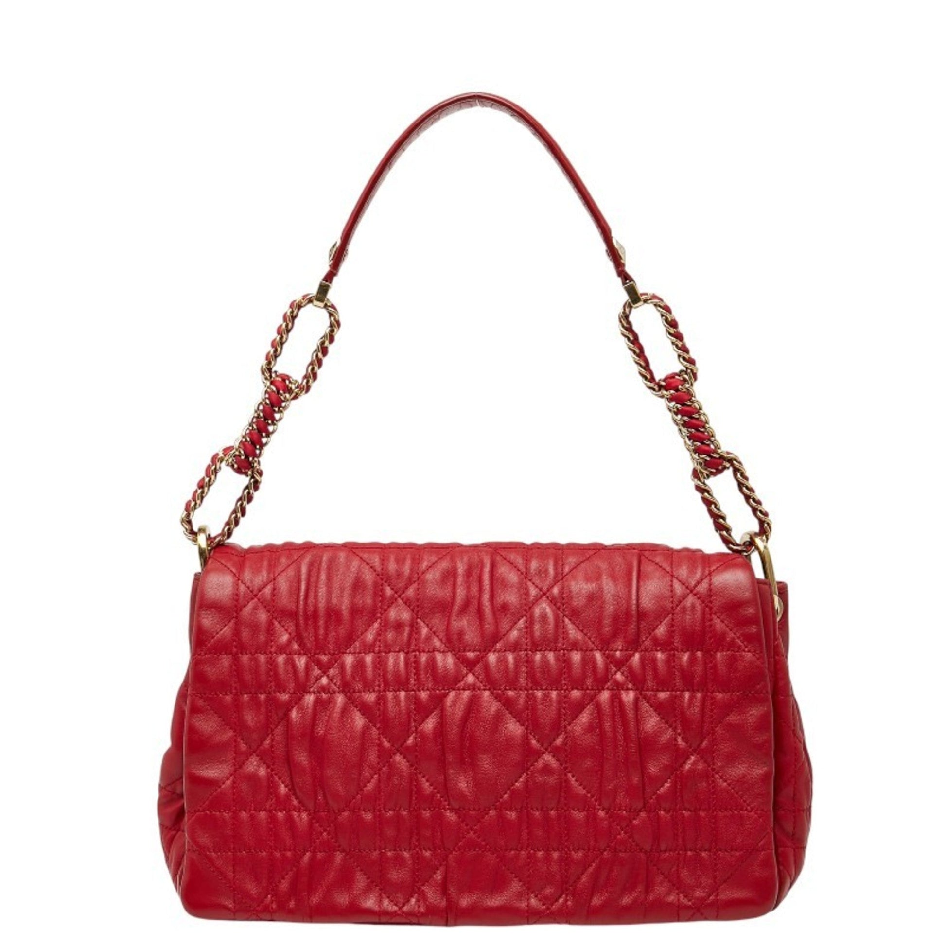 Dior Handbag Christian Color Shoulder Bag 10 Leather Red