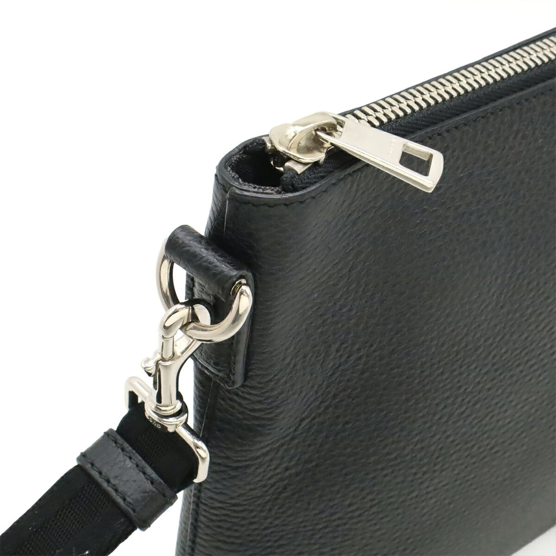 Gucci Black Leather Clutch Bag