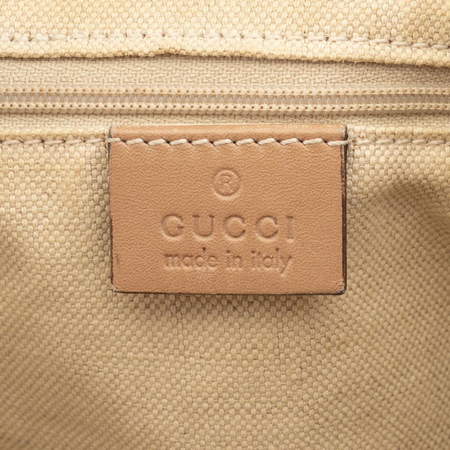 Gucci Diamante Beige Canvas Leather Handbag Shoulder Bag