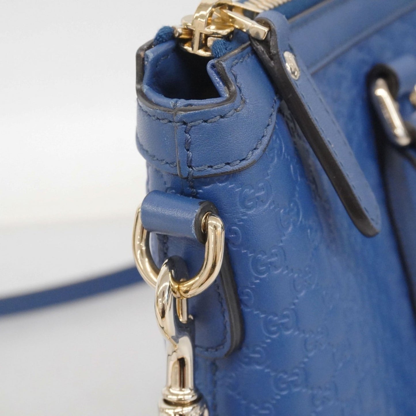 Gucci Blue Leather Handbag