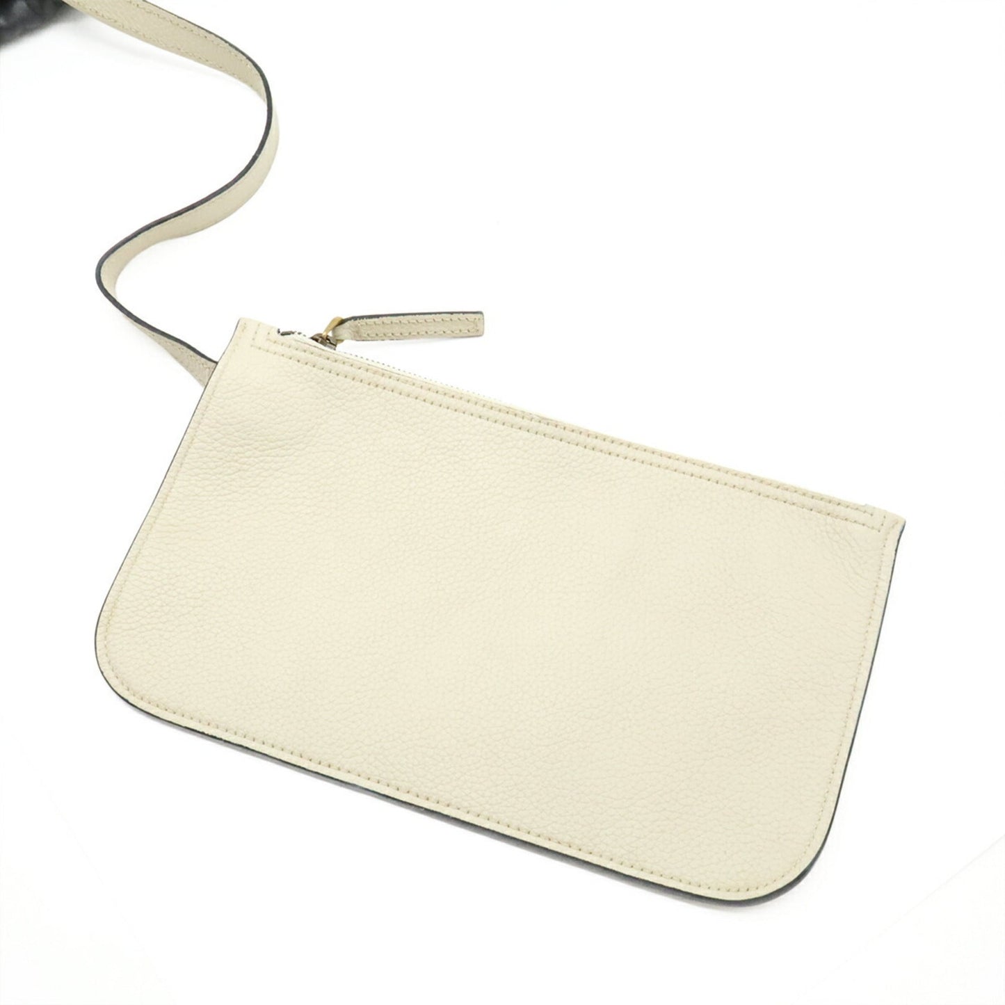 Gucci Green Ivory Red Color Leather Backpack Pouch Tote Bag