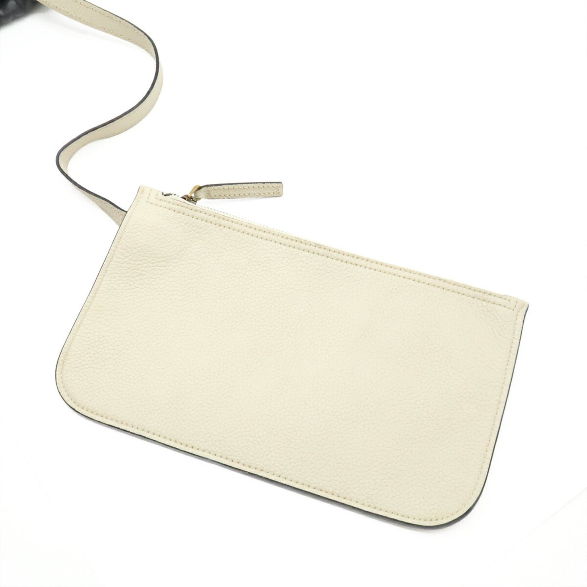 Gucci Green Ivory Red Color Leather Backpack Pouch Tote Bag