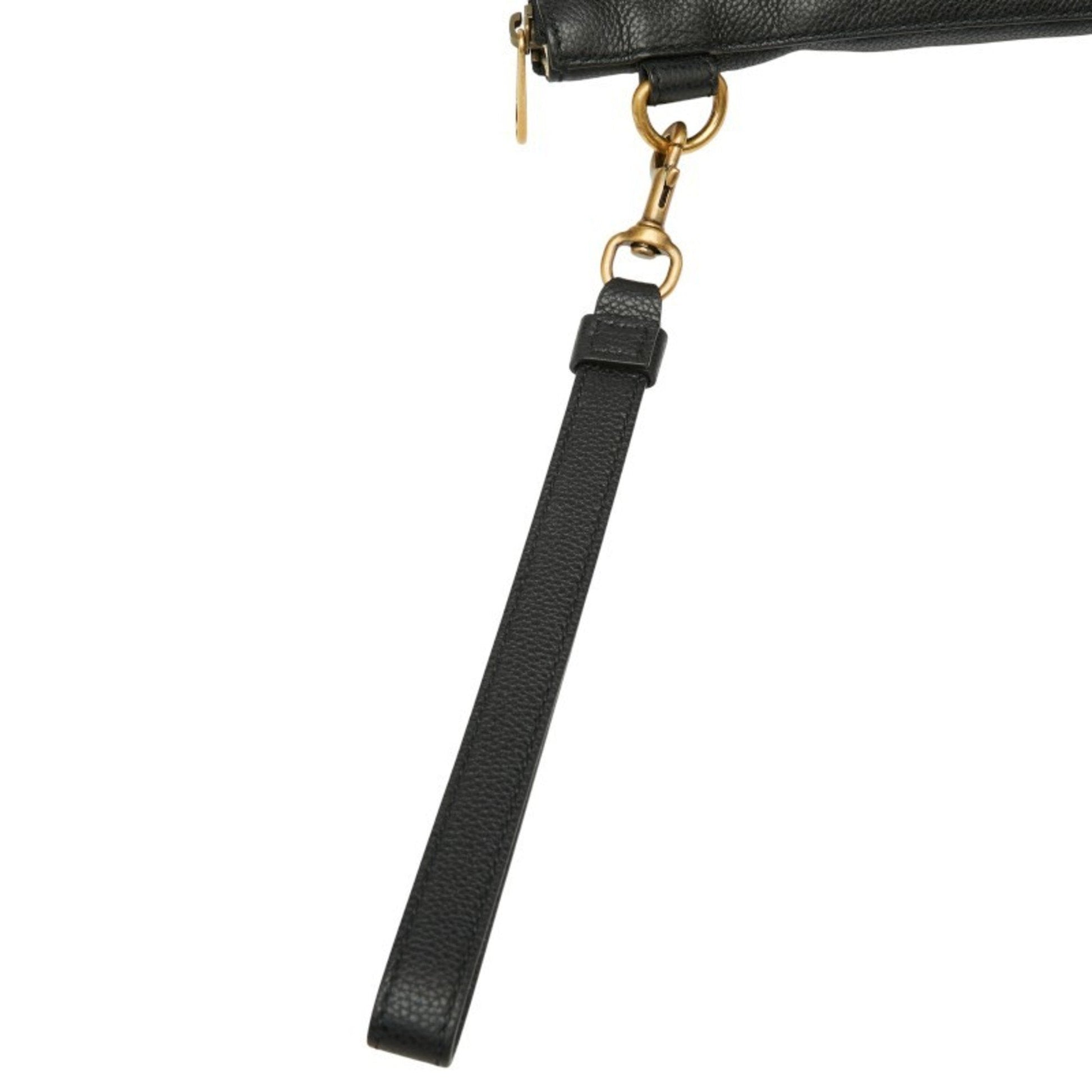 Gucci Black Leather Clutch Bag