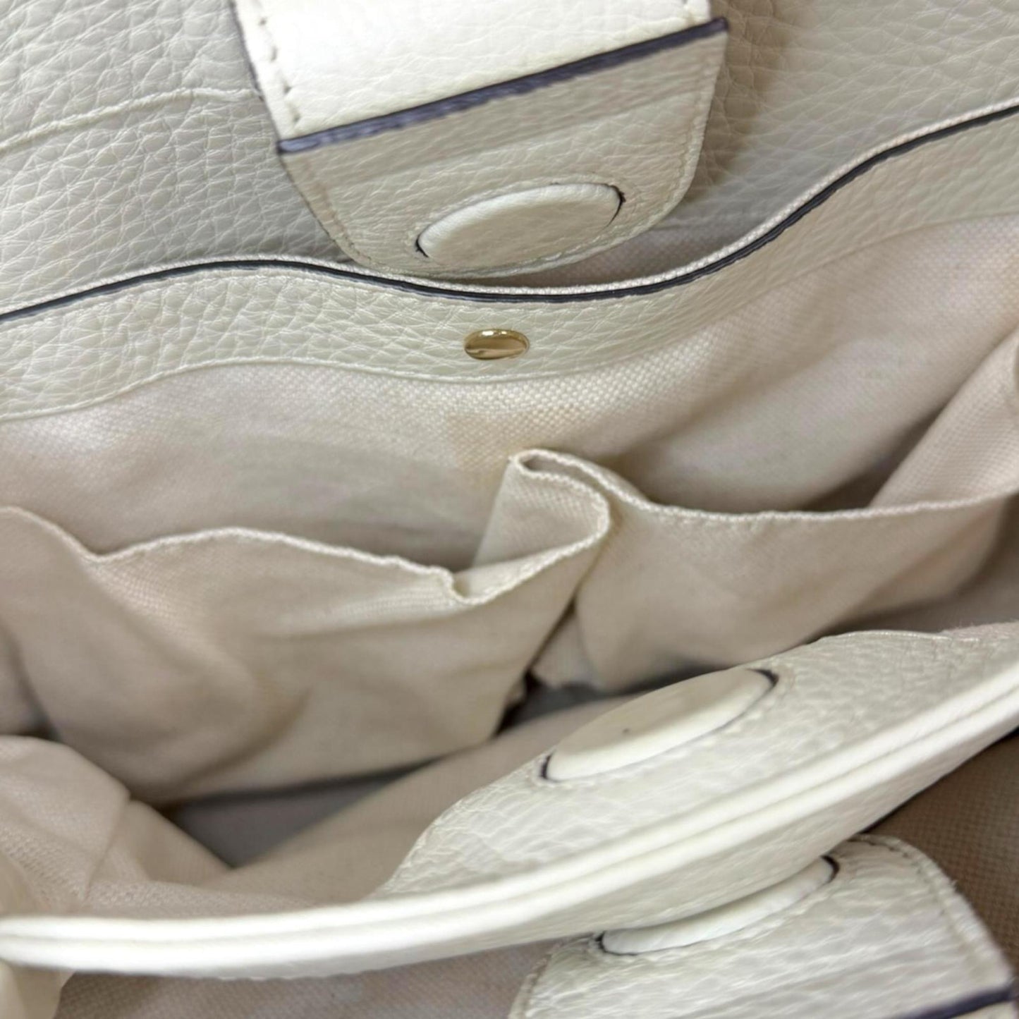 Gucci Ivory White Bamboo Shoulder Bag