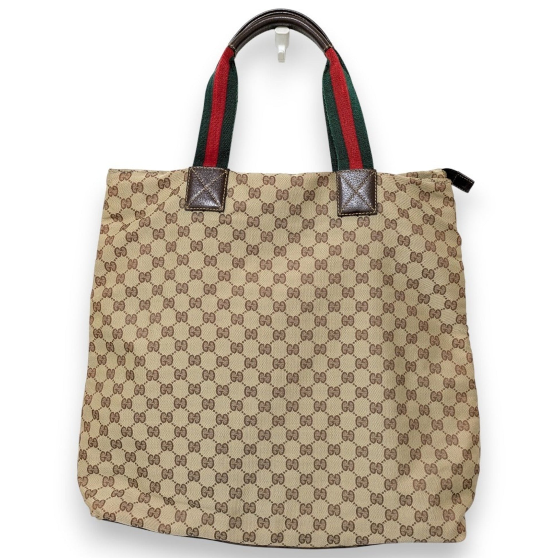 Gucci Sherry Line Beige Nylon Tote Bag