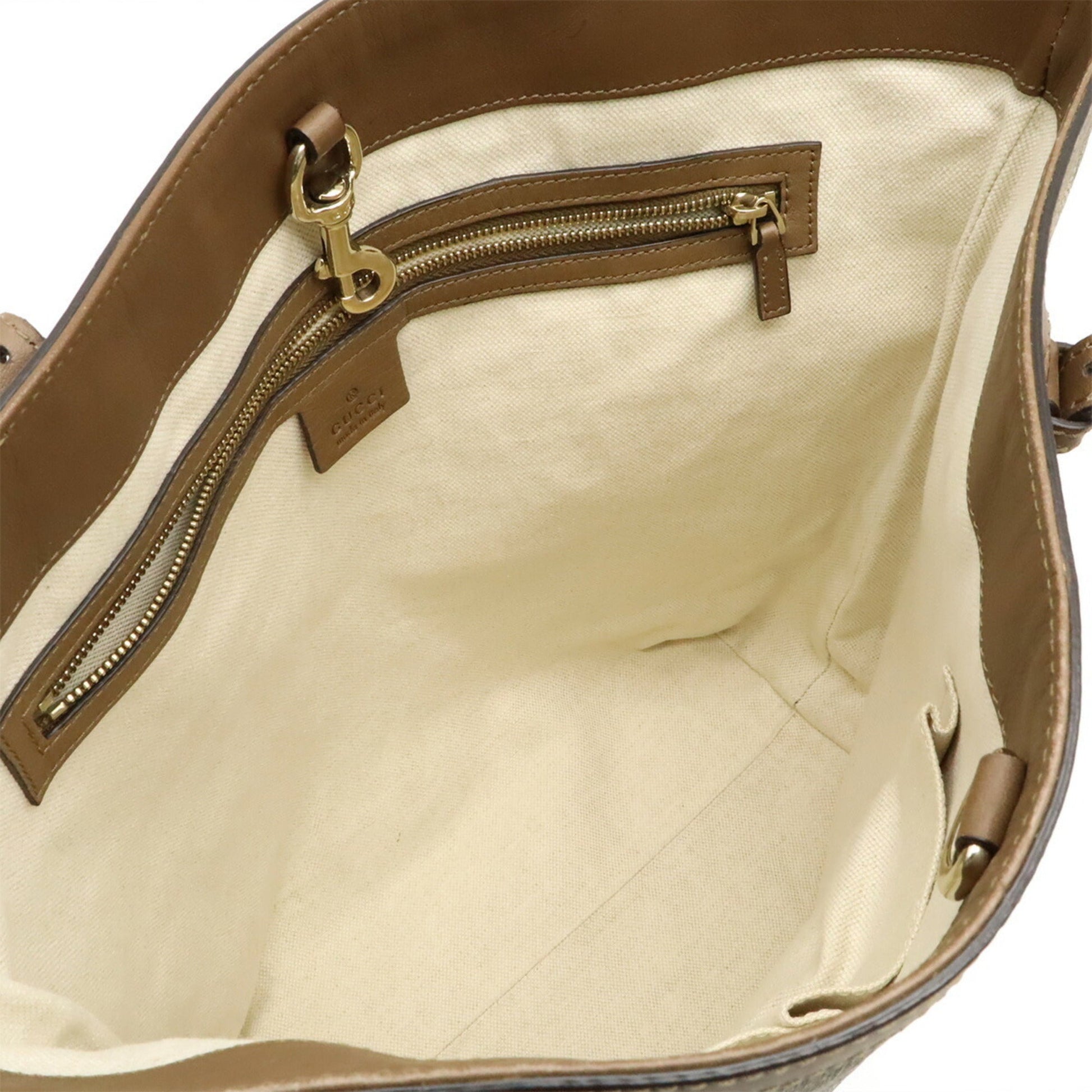 Gucci Brown Khaki Gg Supreme Shoulder Bag Tote Bag