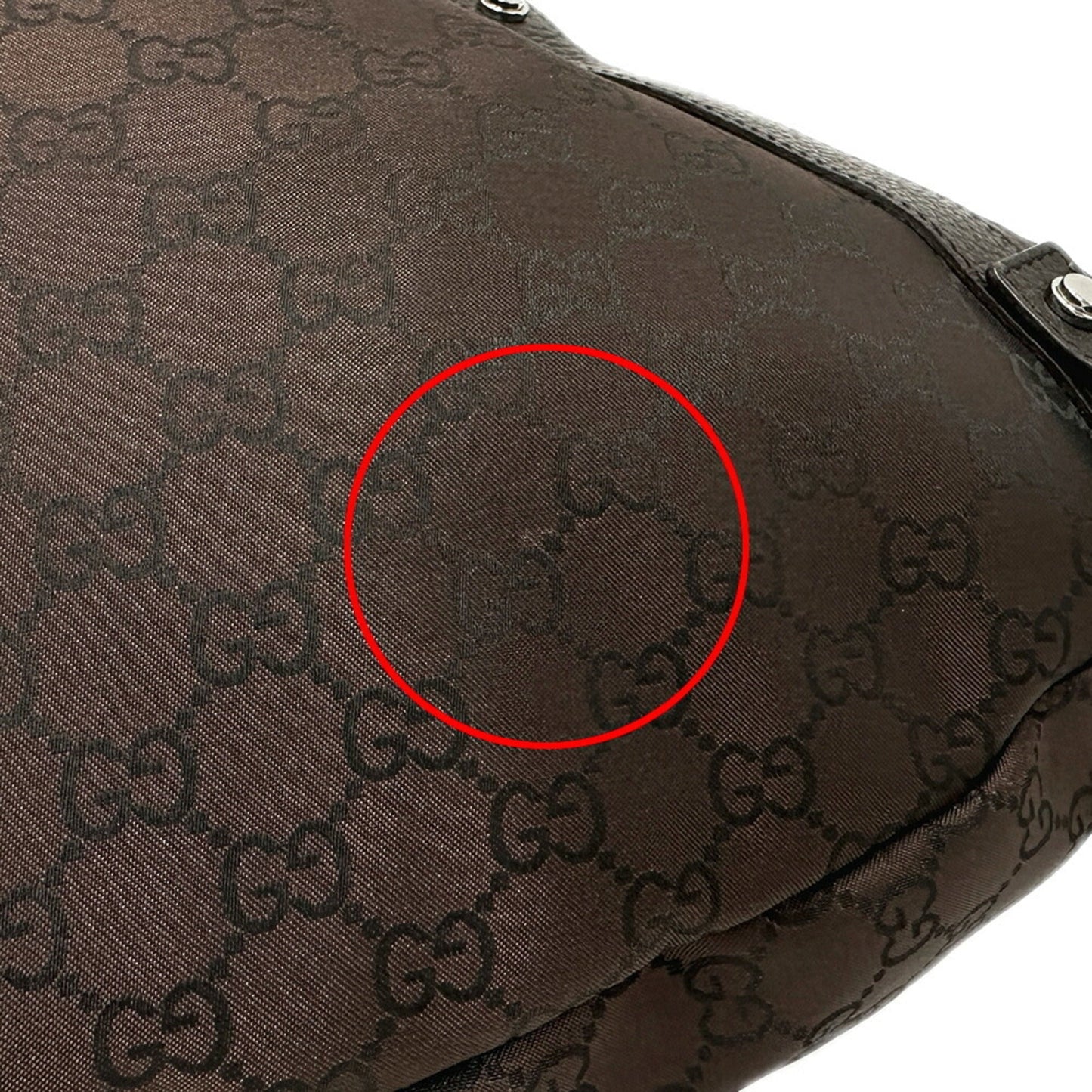 Gucci Abbey Dark Brown Nylon Shoulder Bag Tote Bag