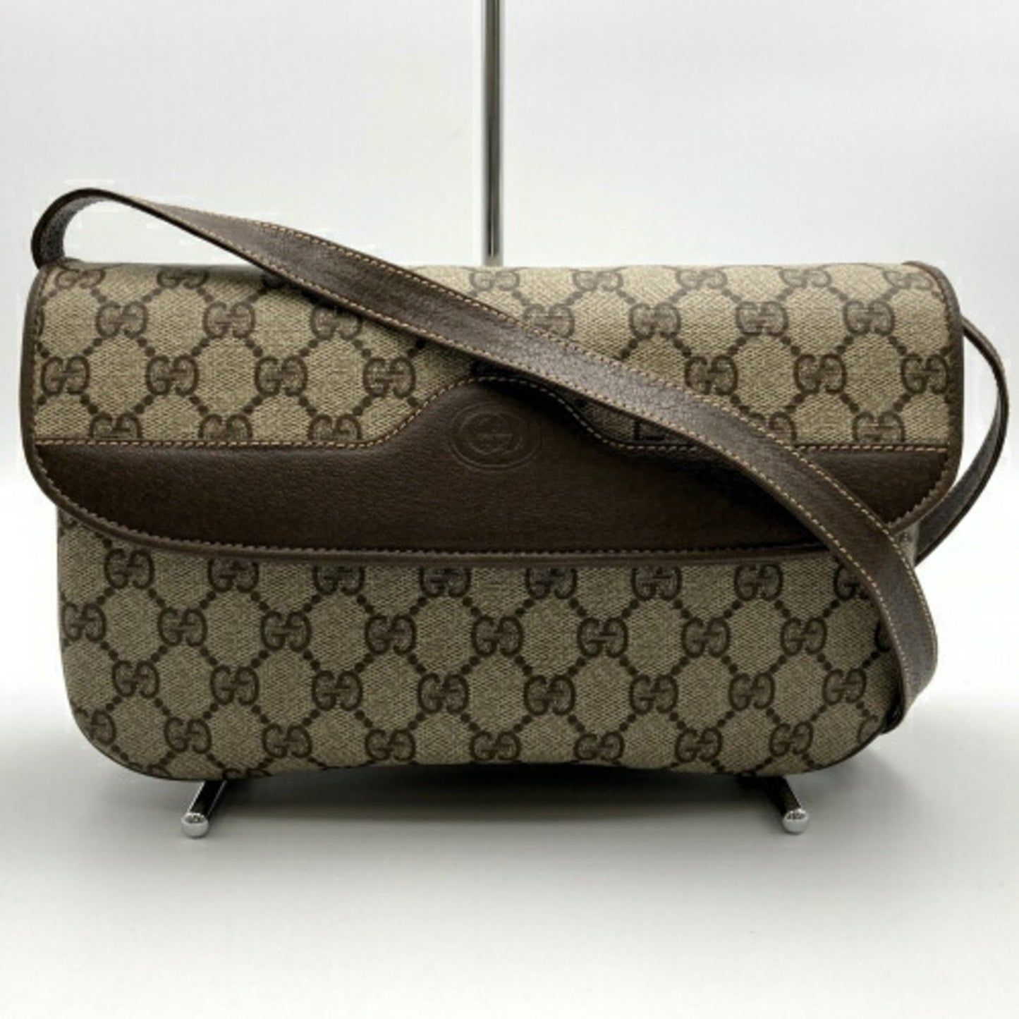 Gucci Brown Gg Supreme Shoulder Bag