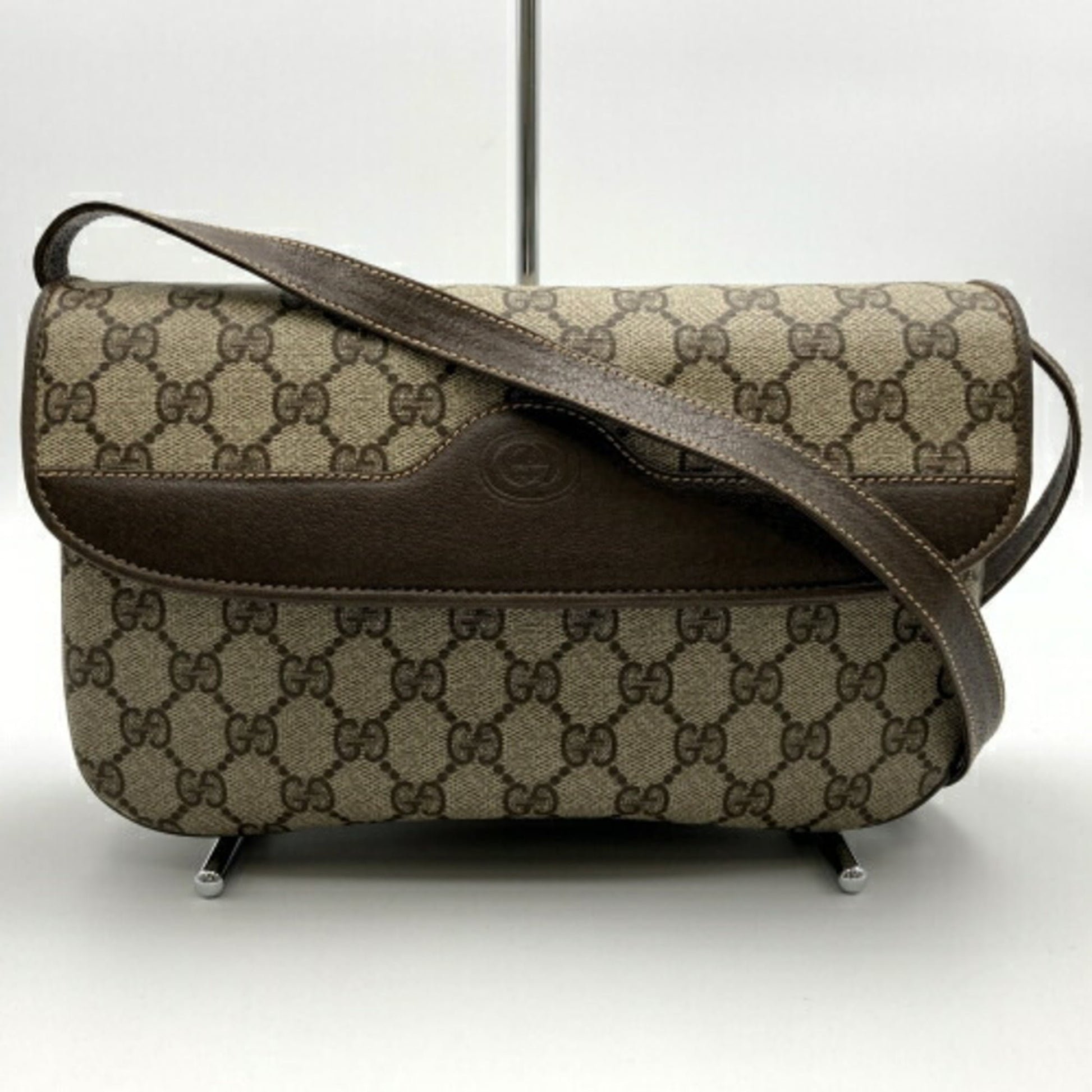 Gucci Brown Gg Supreme Shoulder Bag