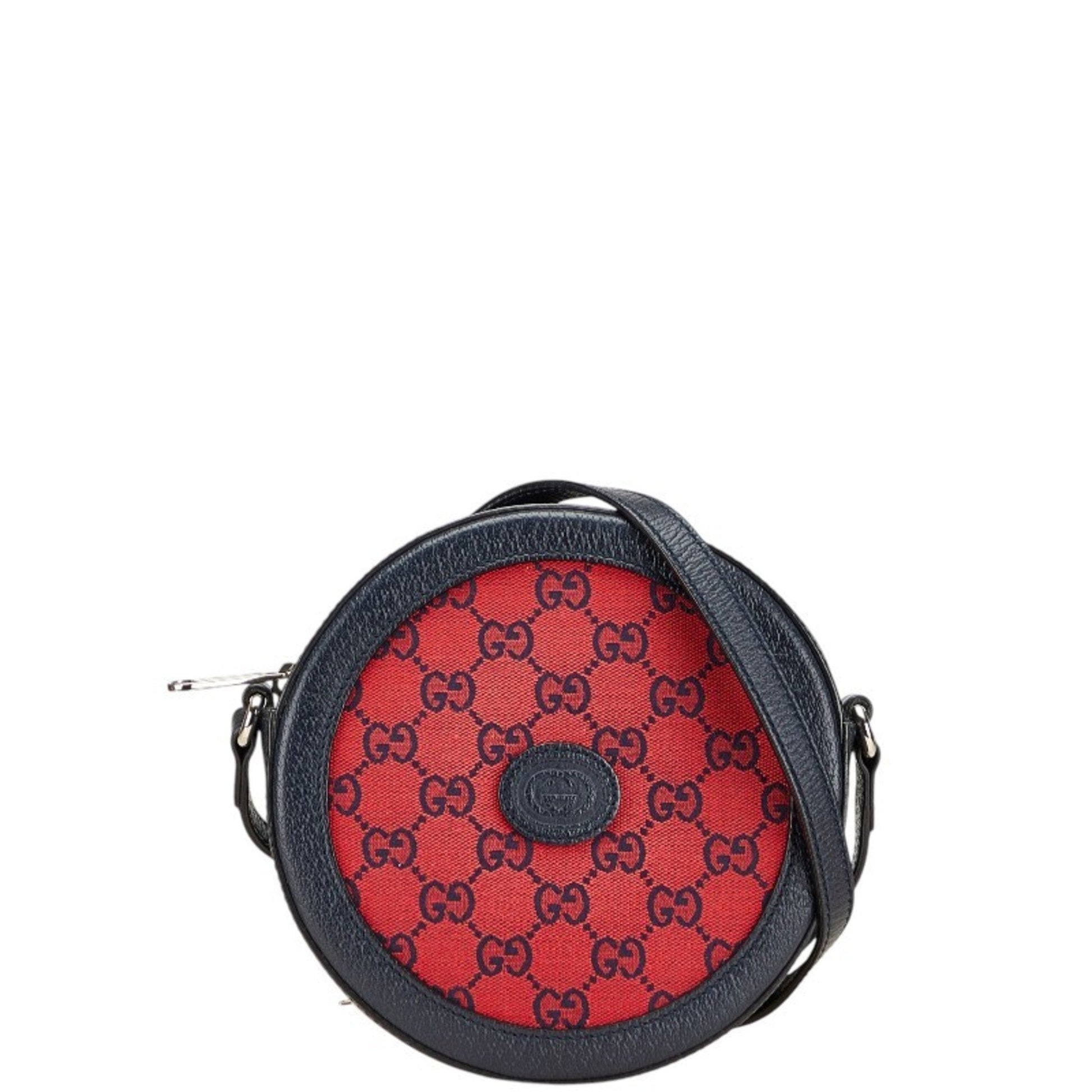 Gucci Gg Canvas Black Red Color Gg Canvas Shoulder Bag