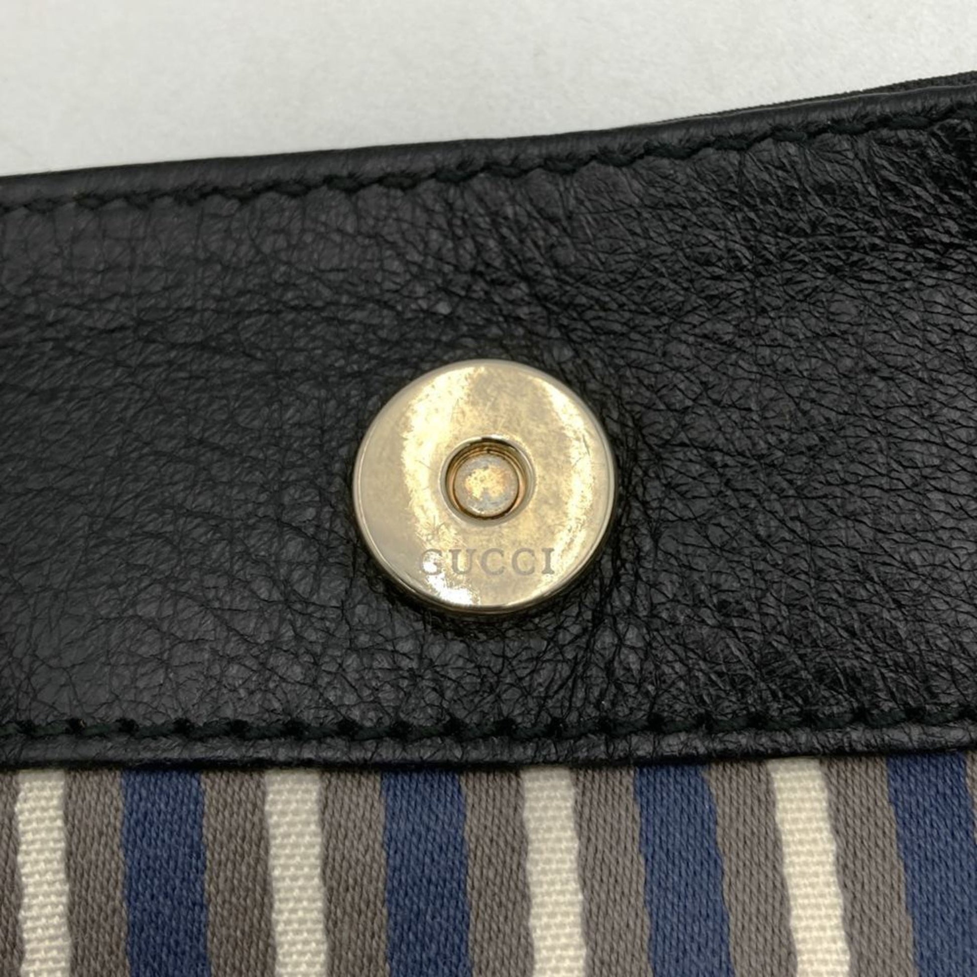 Gucci Black Nylon Leather Shoulder Bag