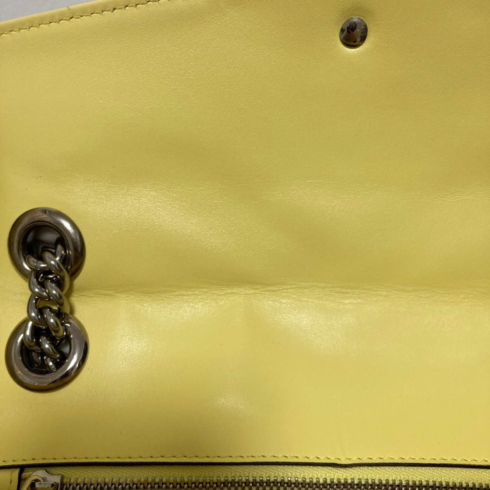 Gucci Yellow Quilting Leather Shoulder Bag