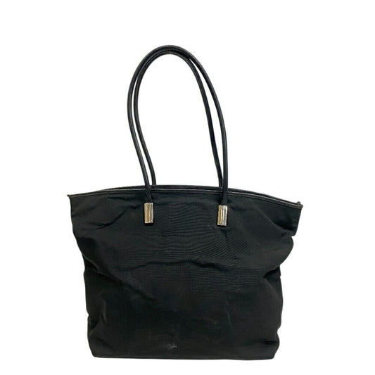 Gucci Black Nylon Leather Shoulder Bag Tote Bag