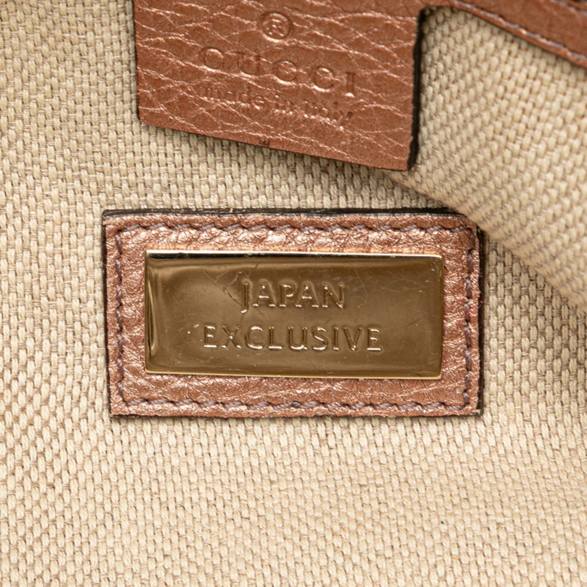 Gucci Gold Pink Leather Shoulder Bag