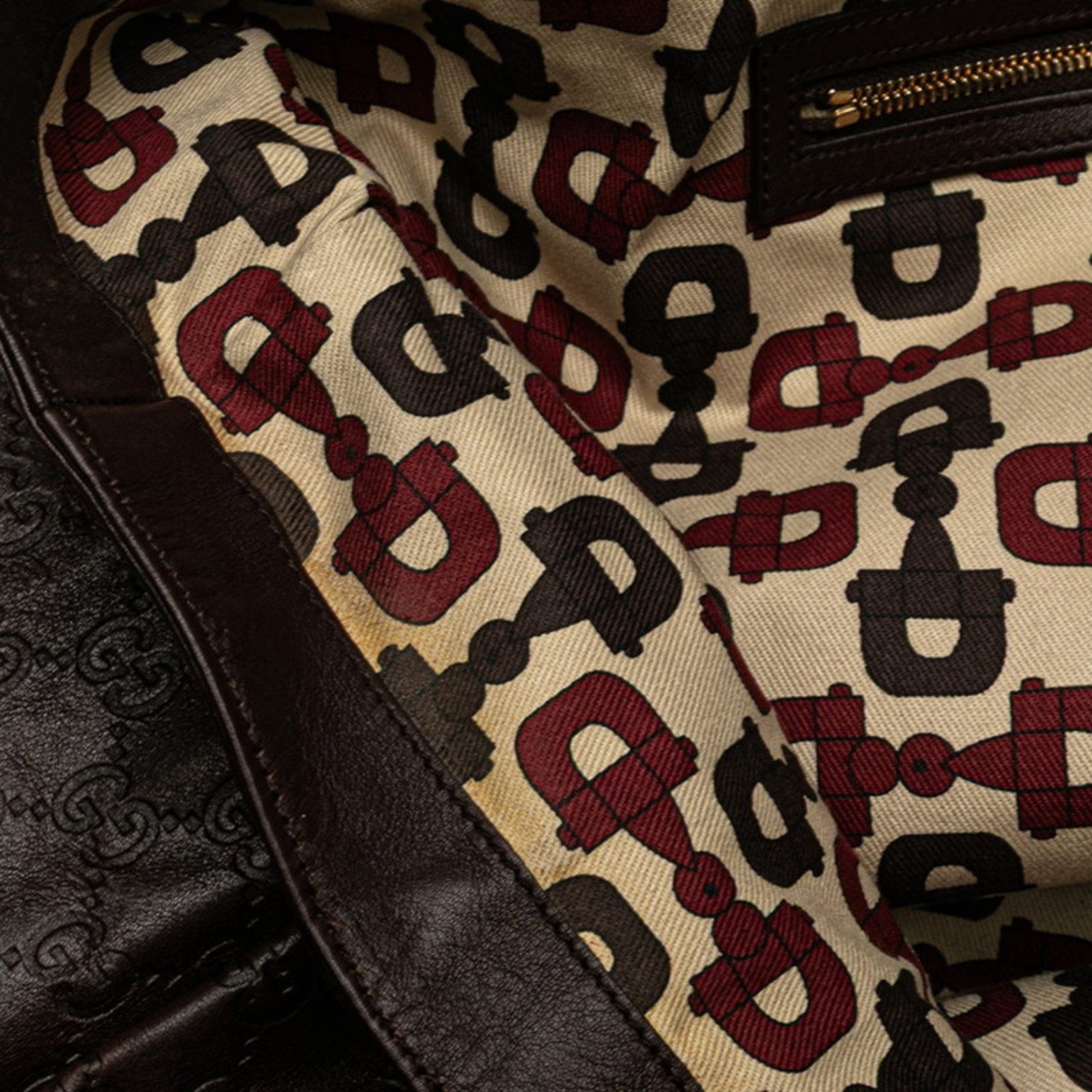 Gucci Hysteria Brown Leather Handbag Tote Bag