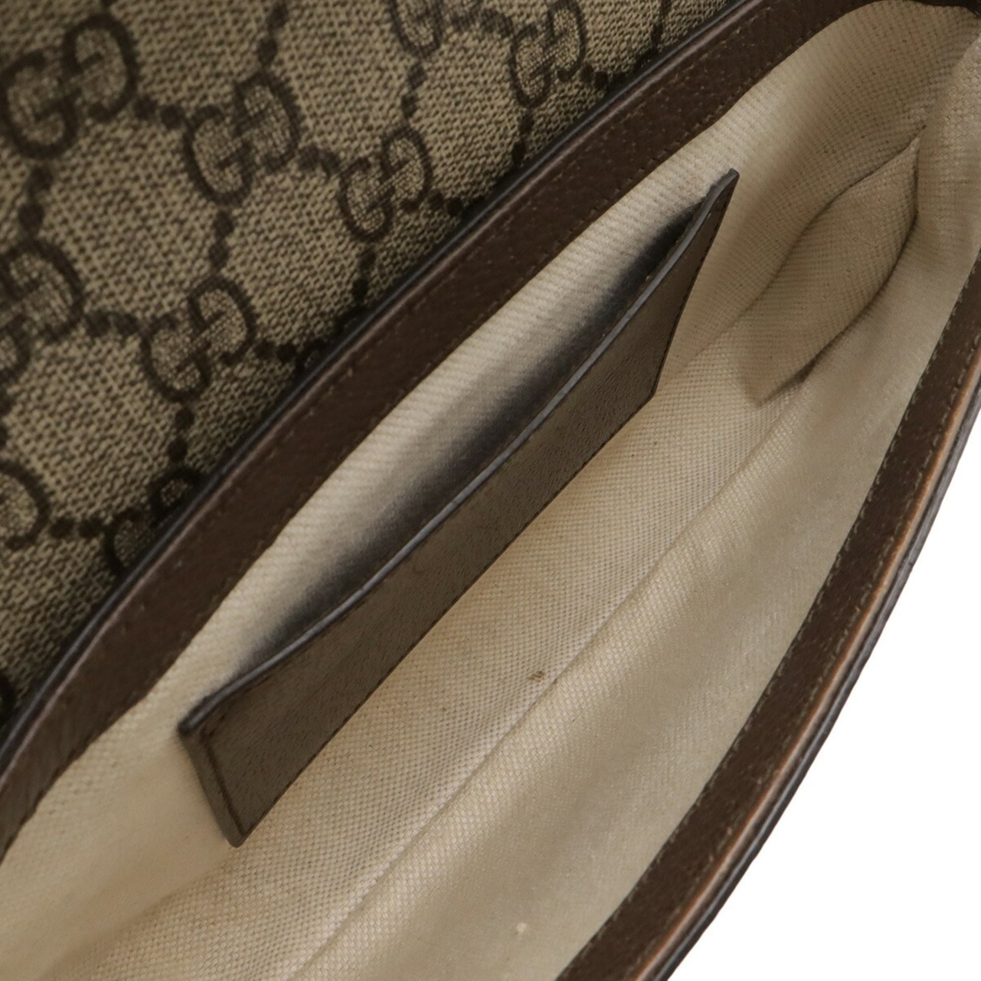 Gucci Sherry Line Beige Green Red Color Gg Supreme Leather Pochette Shoulder Bag