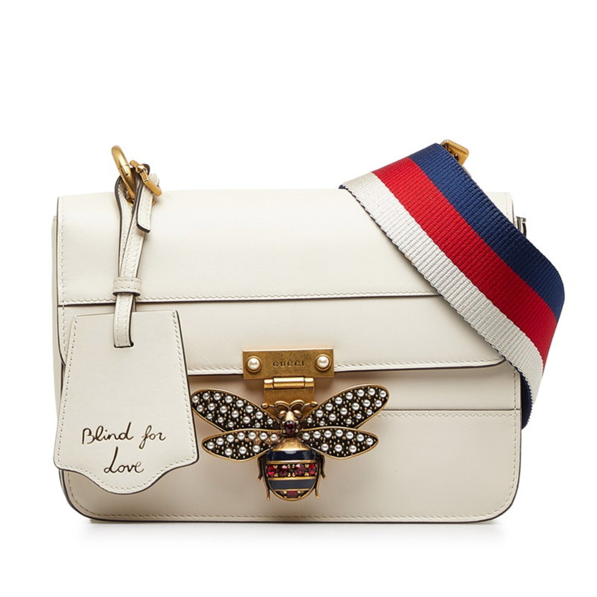 Gucci White Leather Shoulder Bag