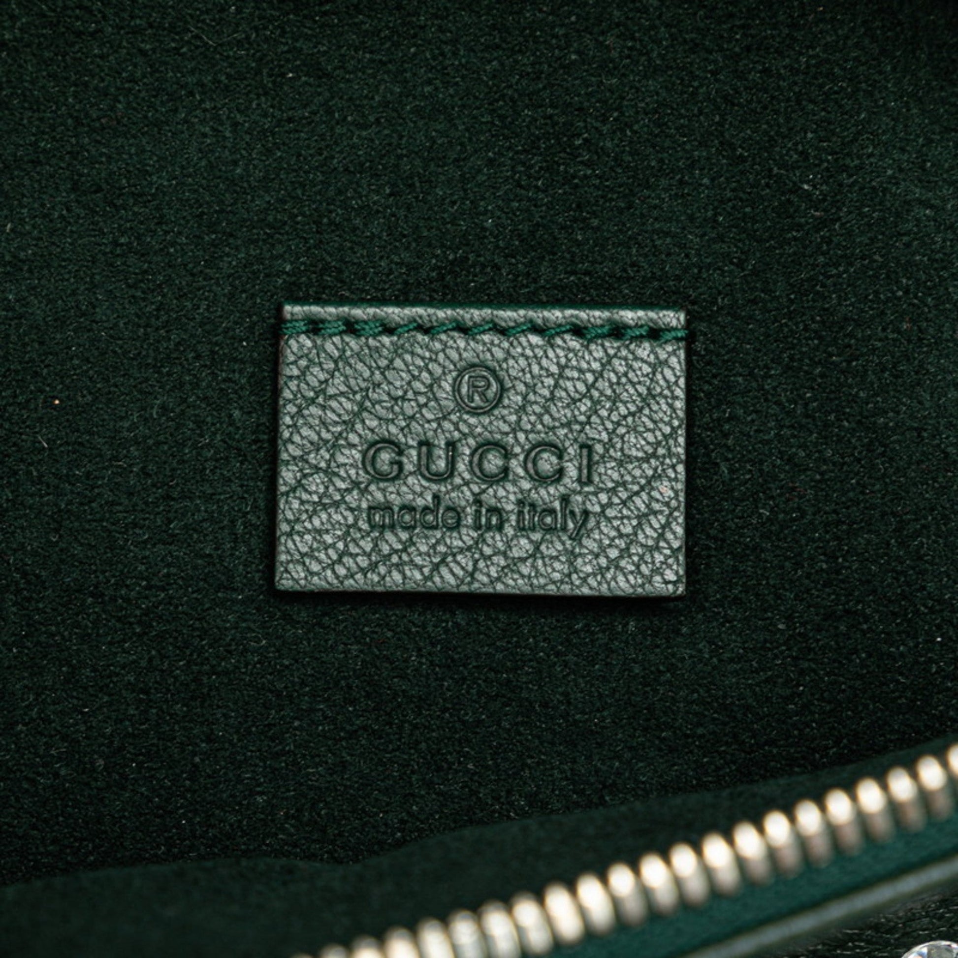 Gucci Moss Green Multi-Color Leather Sling Bag