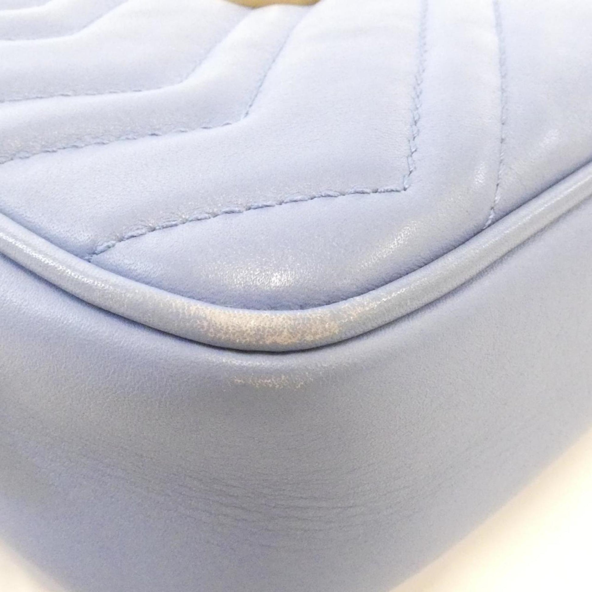 Gucci Light Blue Leather Shoulder Bag