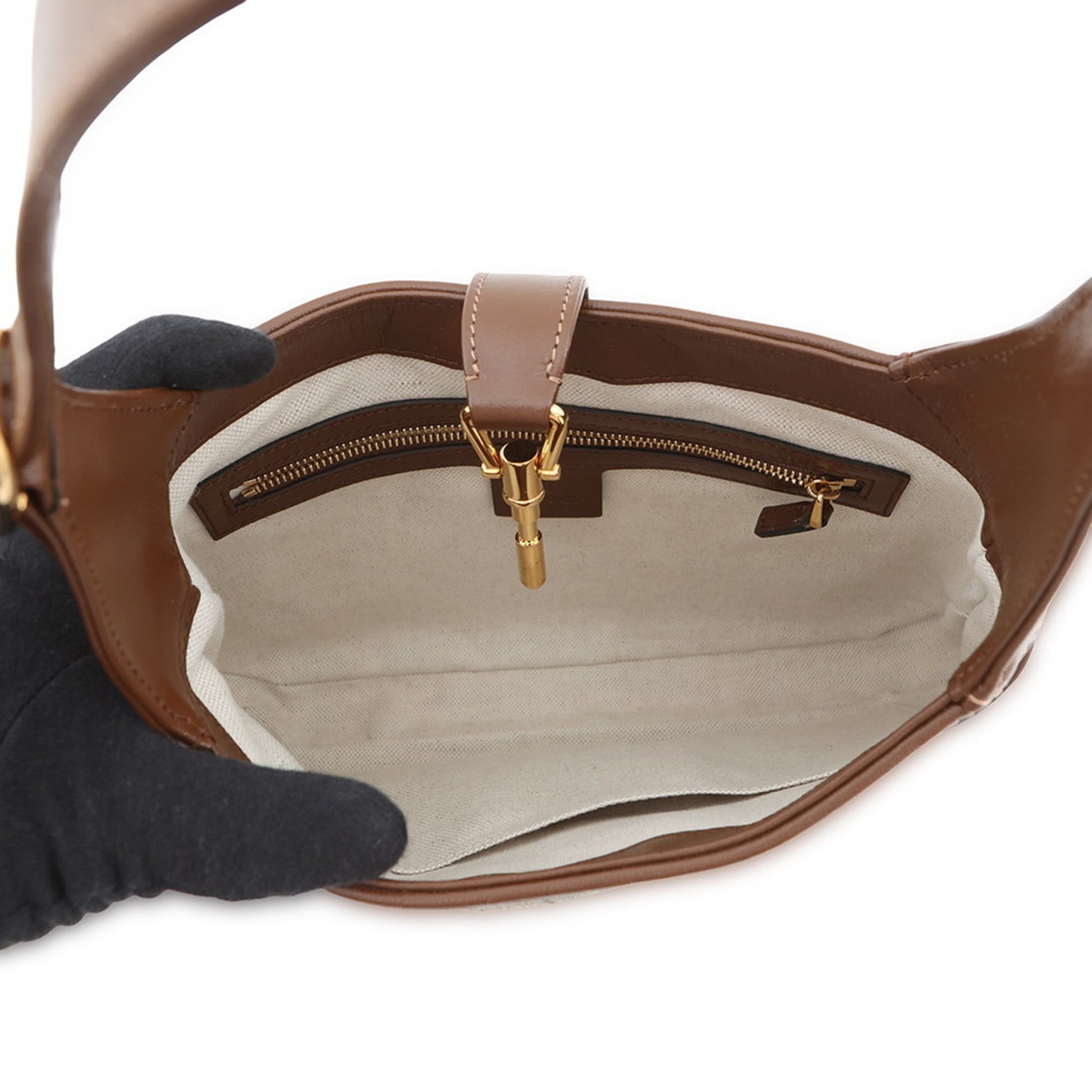 Gucci Beige Brown Multi-Color Gg Supreme Leather Shoulder Bag
