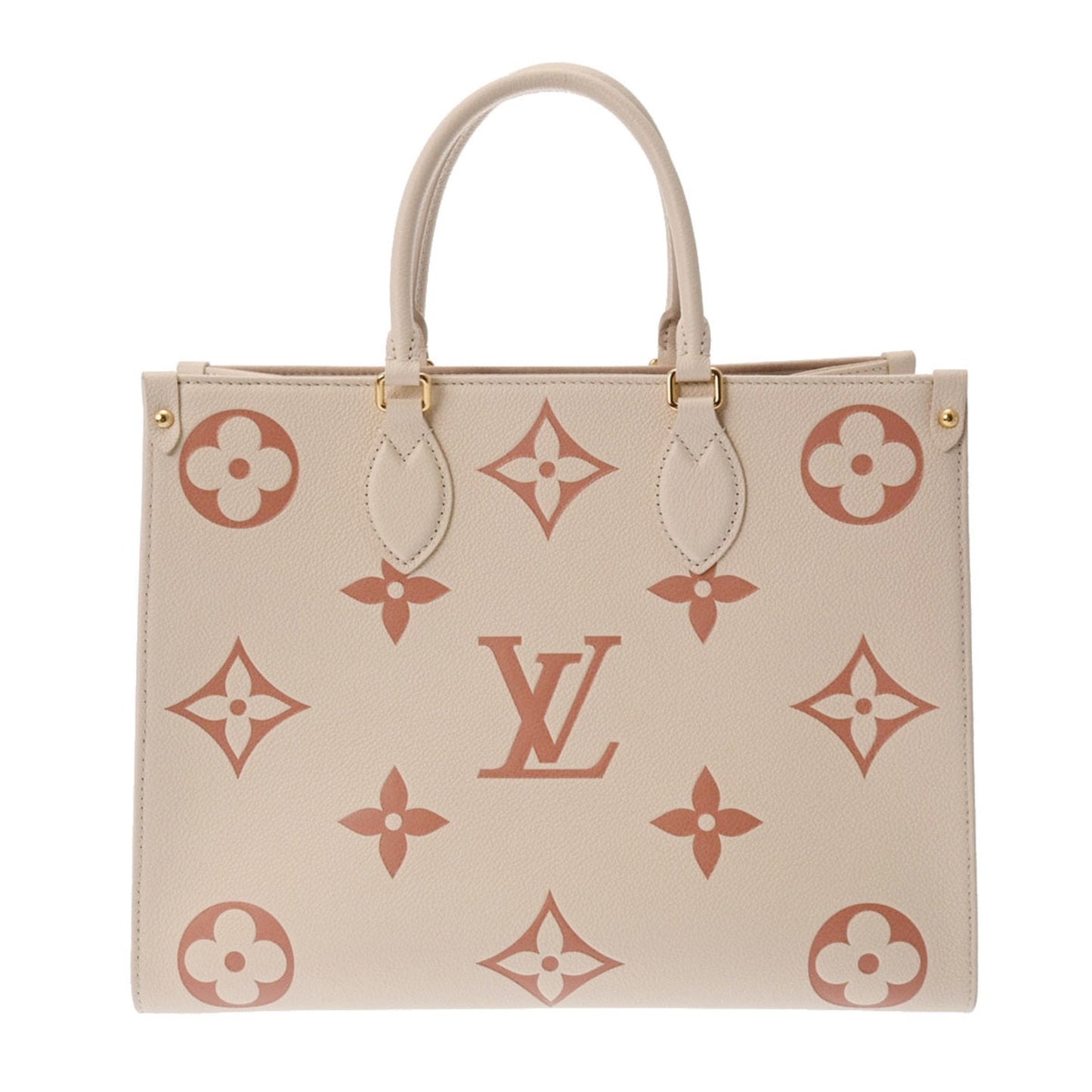 LOUIS VUITTON Monogram Empreinte On the Go MM Creme M21575 Women's Leather Bag