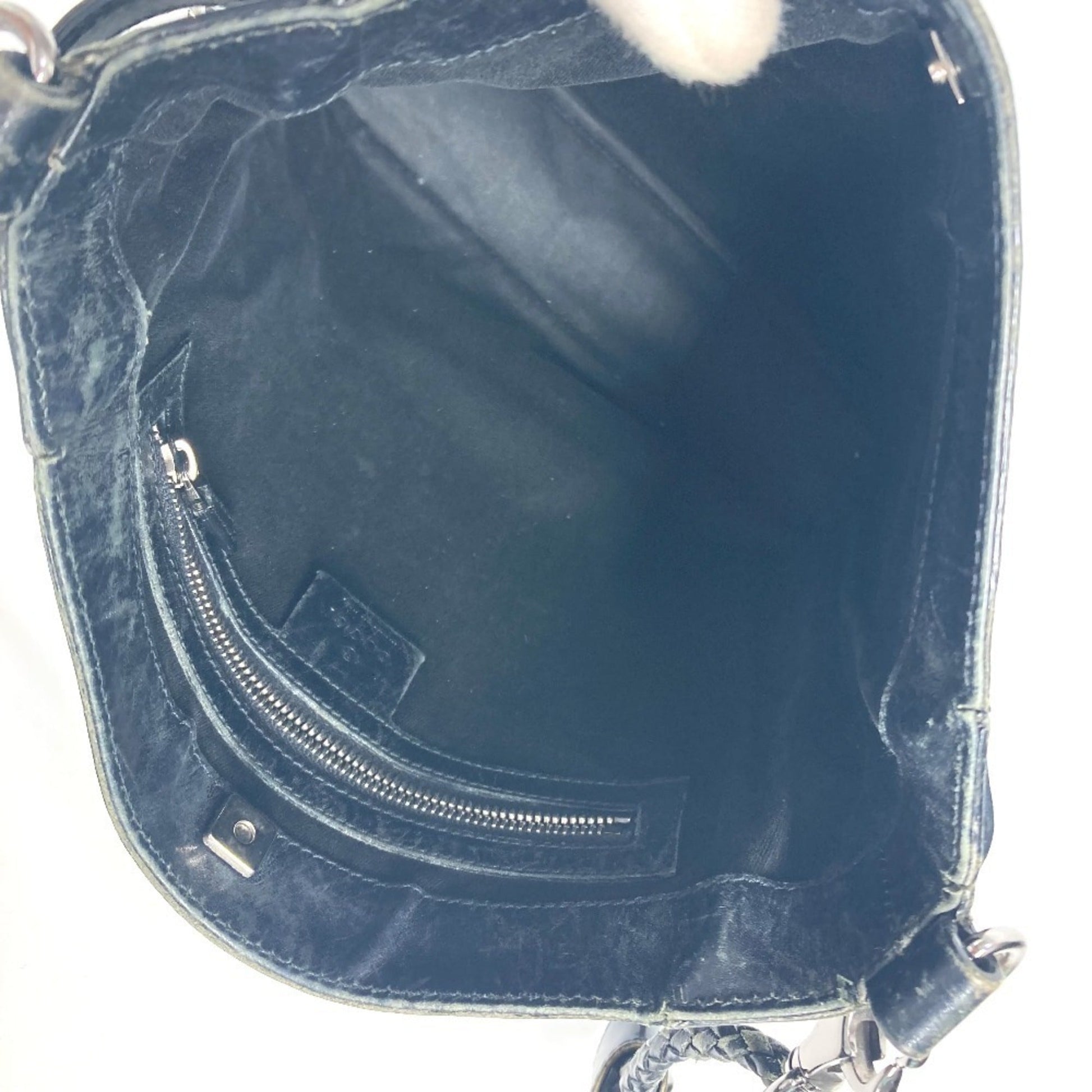 Gucci Black Gg Canvas Leather Shoulder Bag