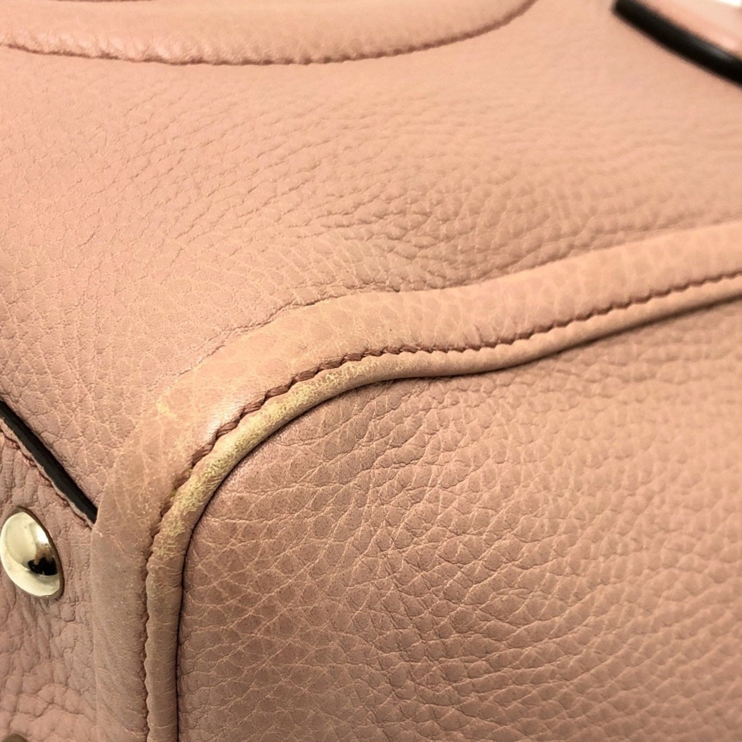 Gucci Pink Beige Leather Handbag