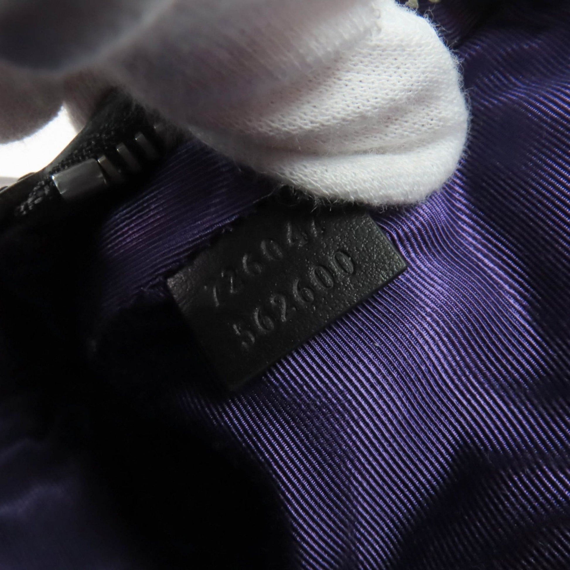 Gucci Black Purple Nylon Pouch