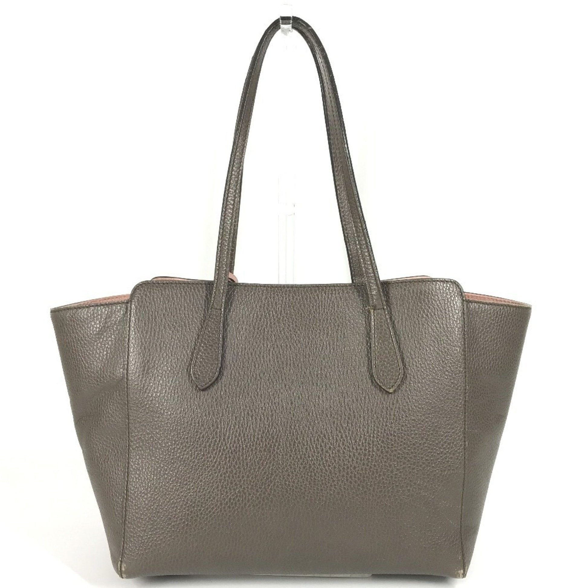 Gucci Gray Pink Leather Shoulder Bag Tote Bag