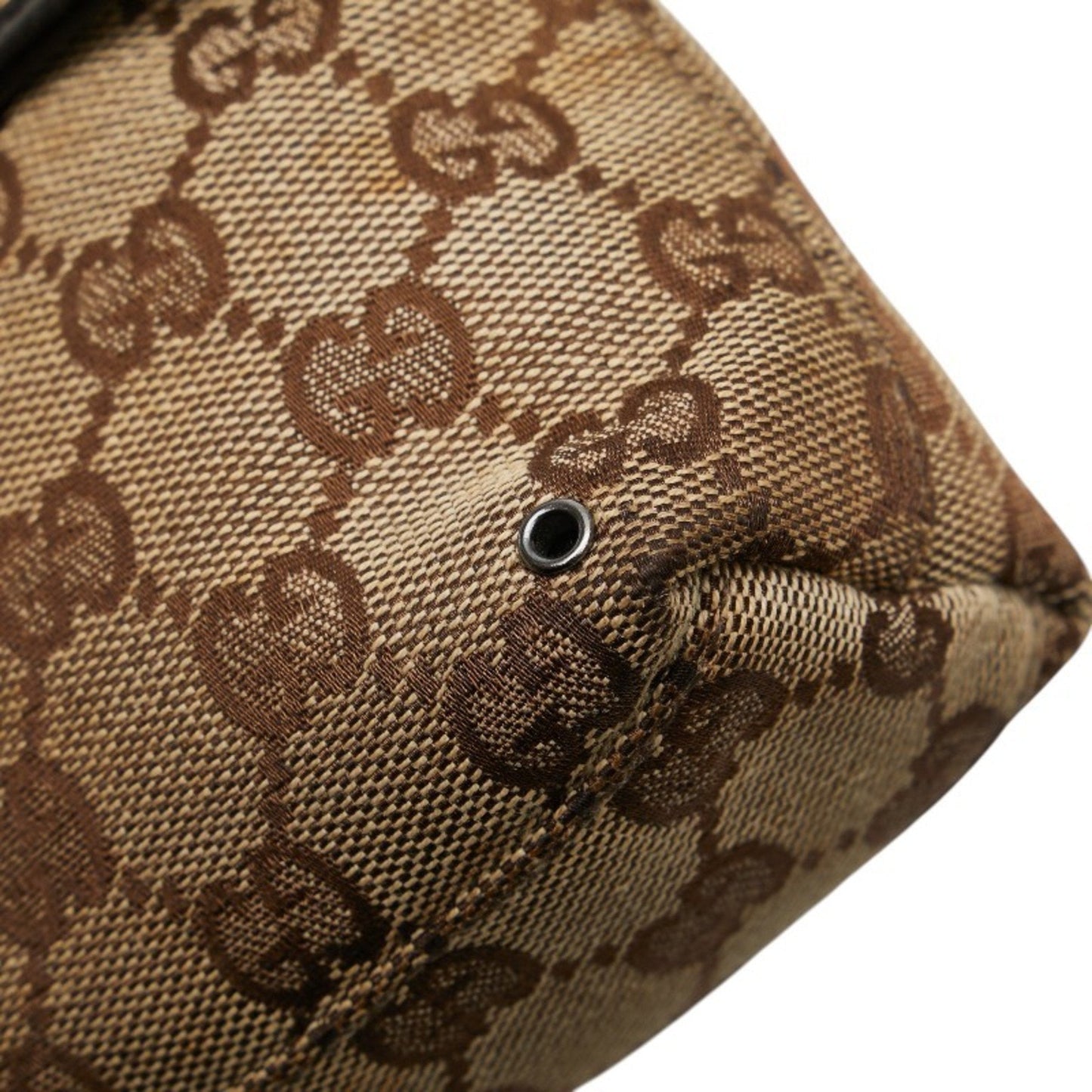 Gucci Beige Brown Canvas Leather Fanny Pack