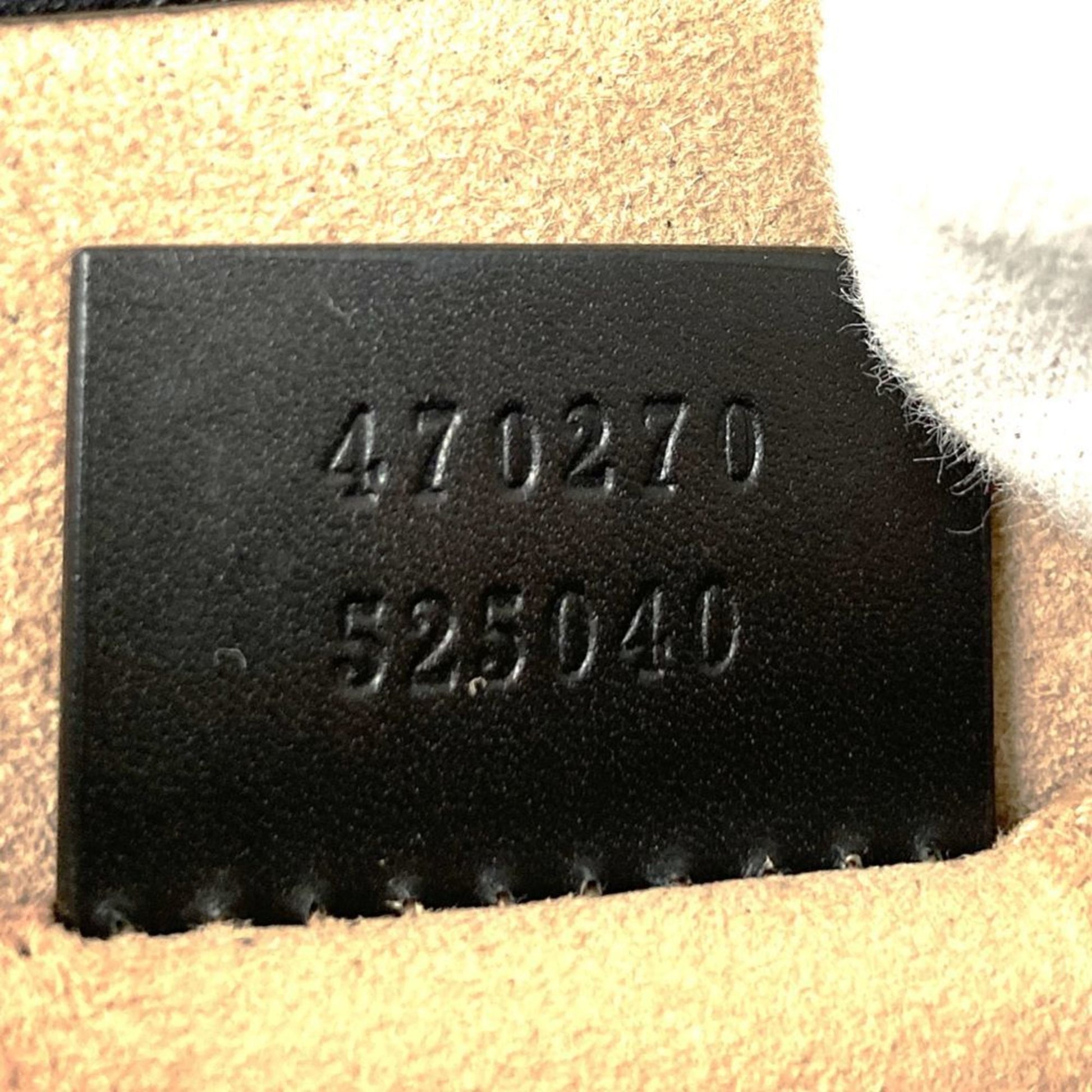 Gucci Sherry Line Black Leather Shoulder Bag