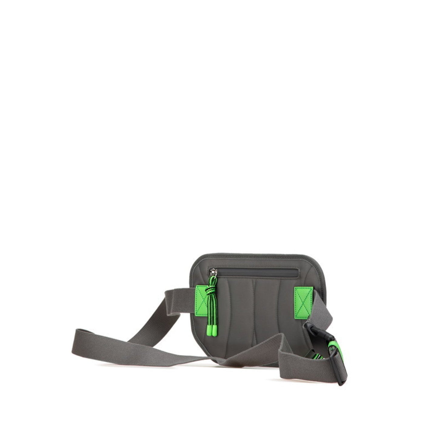 Gucci Gray Red Color Nylon Rubber Fanny Pack Sling Bag