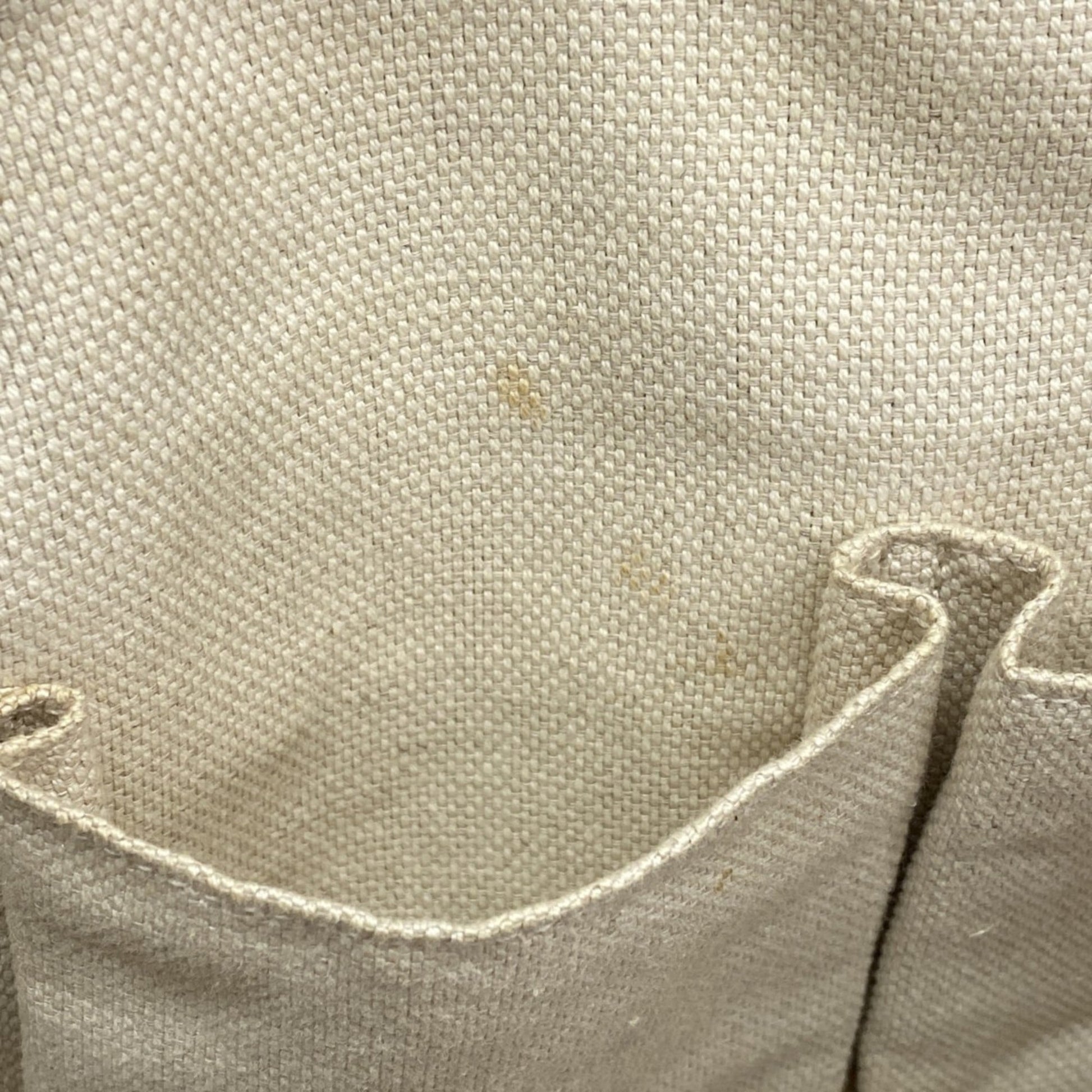 Gucci Beige Red Color Canvas Tote Bag