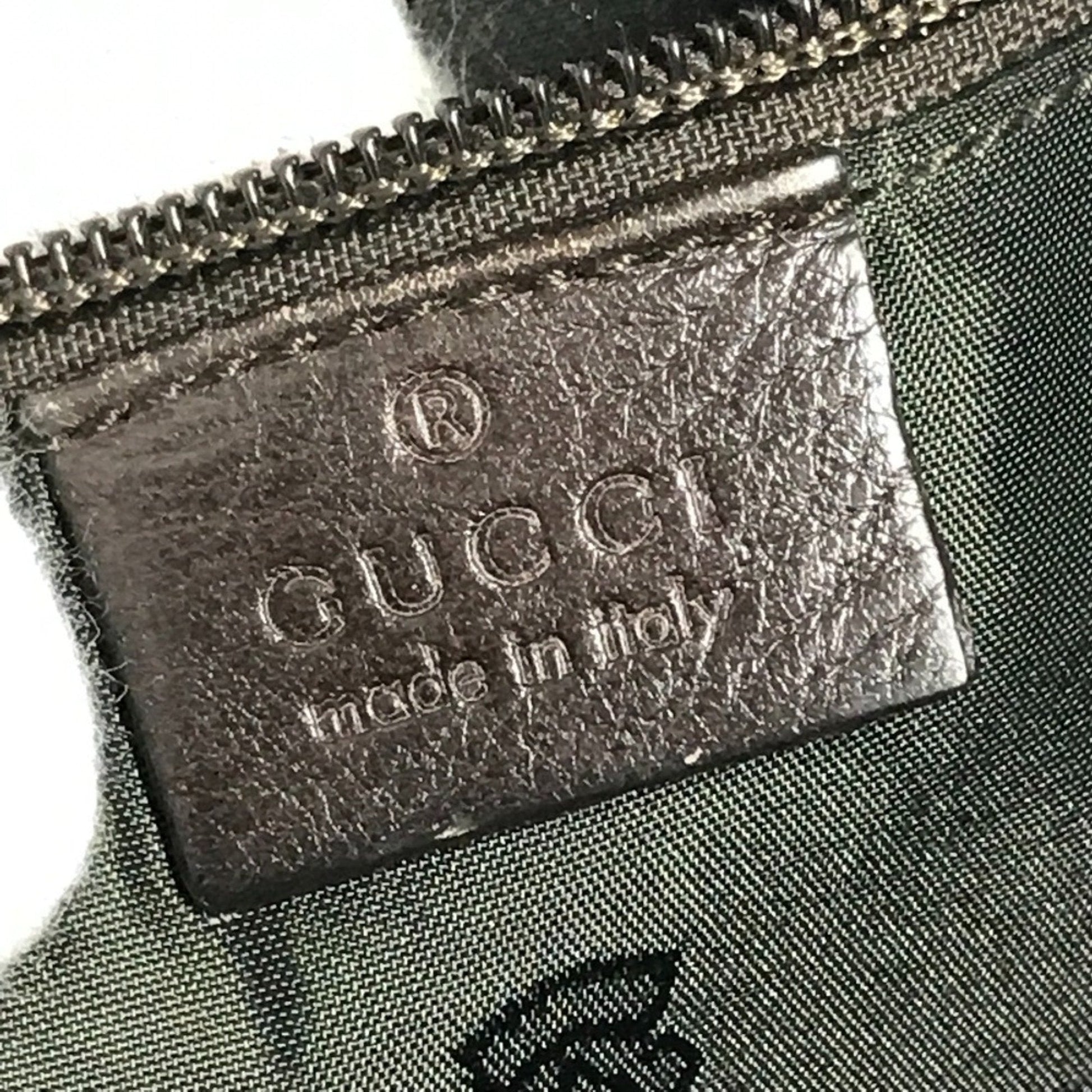 Gucci Brown Leather Pochette Shoulder Bag