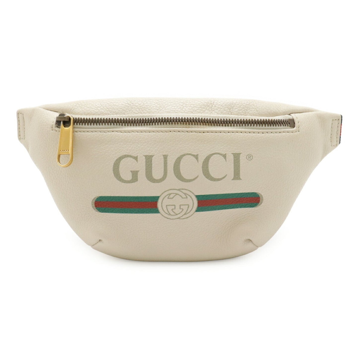 Gucci Green Ivory Red Color Leather Sling Bag