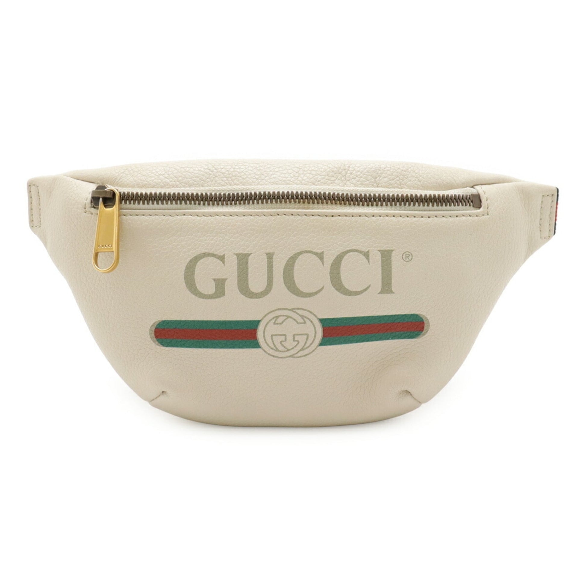 Gucci Green Ivory Red Color Leather Sling Bag