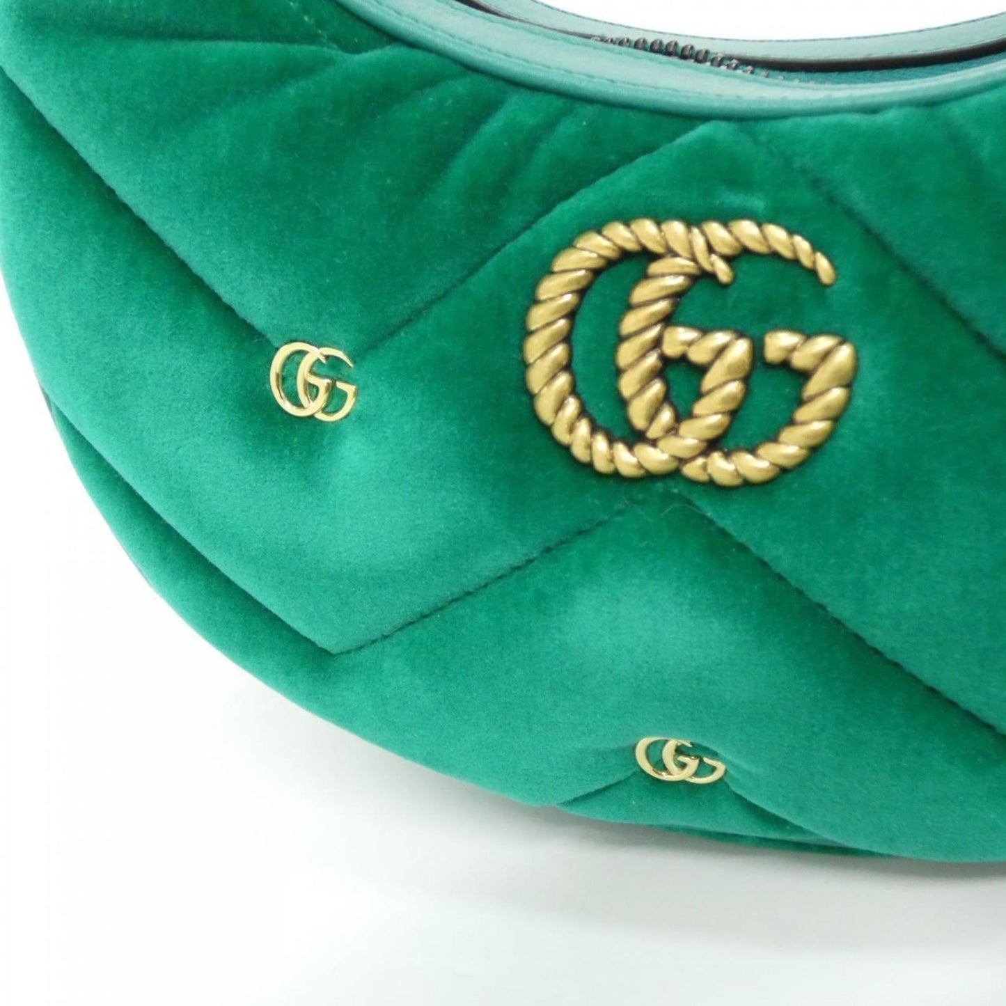 Gucci Green Velvet Shoulder Bag