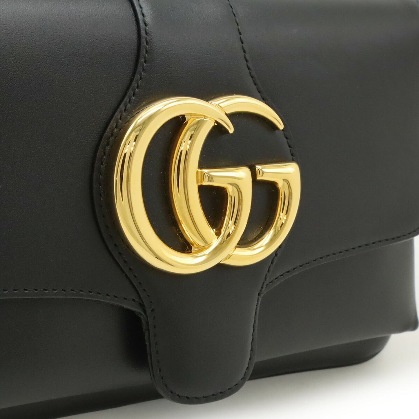 Gucci Gg Marmont Black Leather Pochette Shoulder Bag