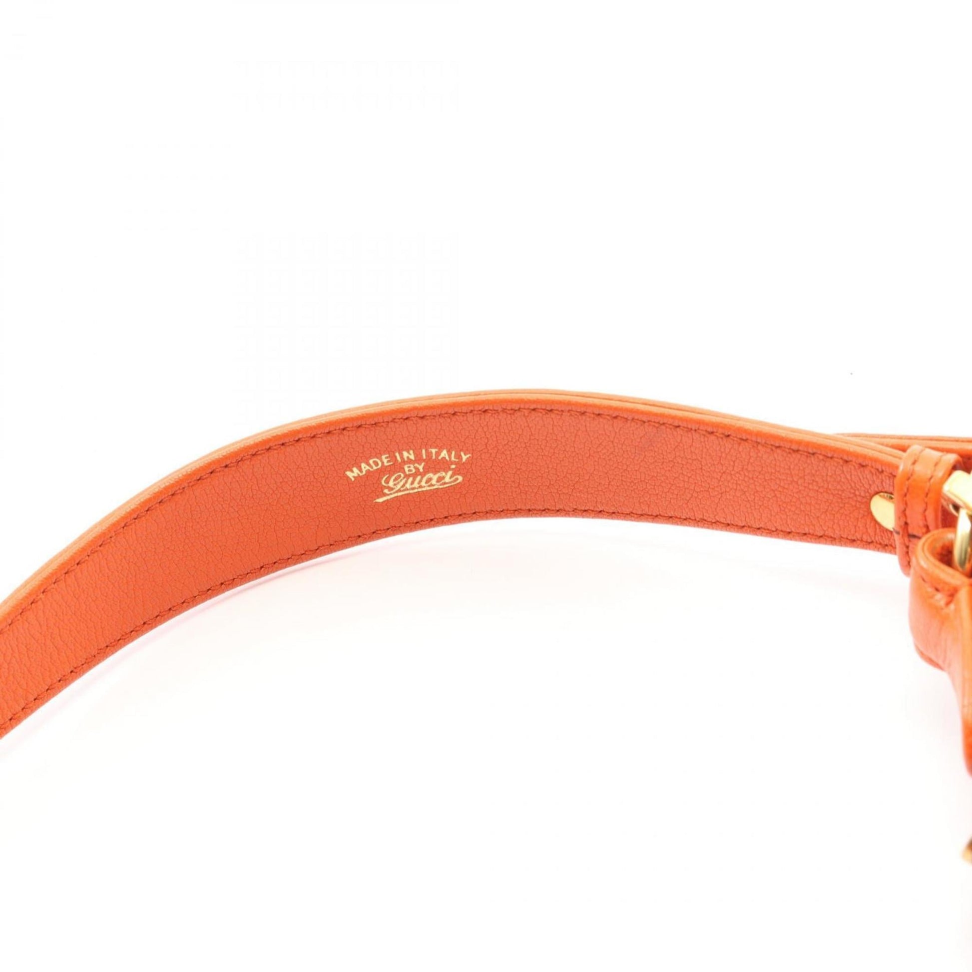 Gucci Orange Leather Shoulder Bag