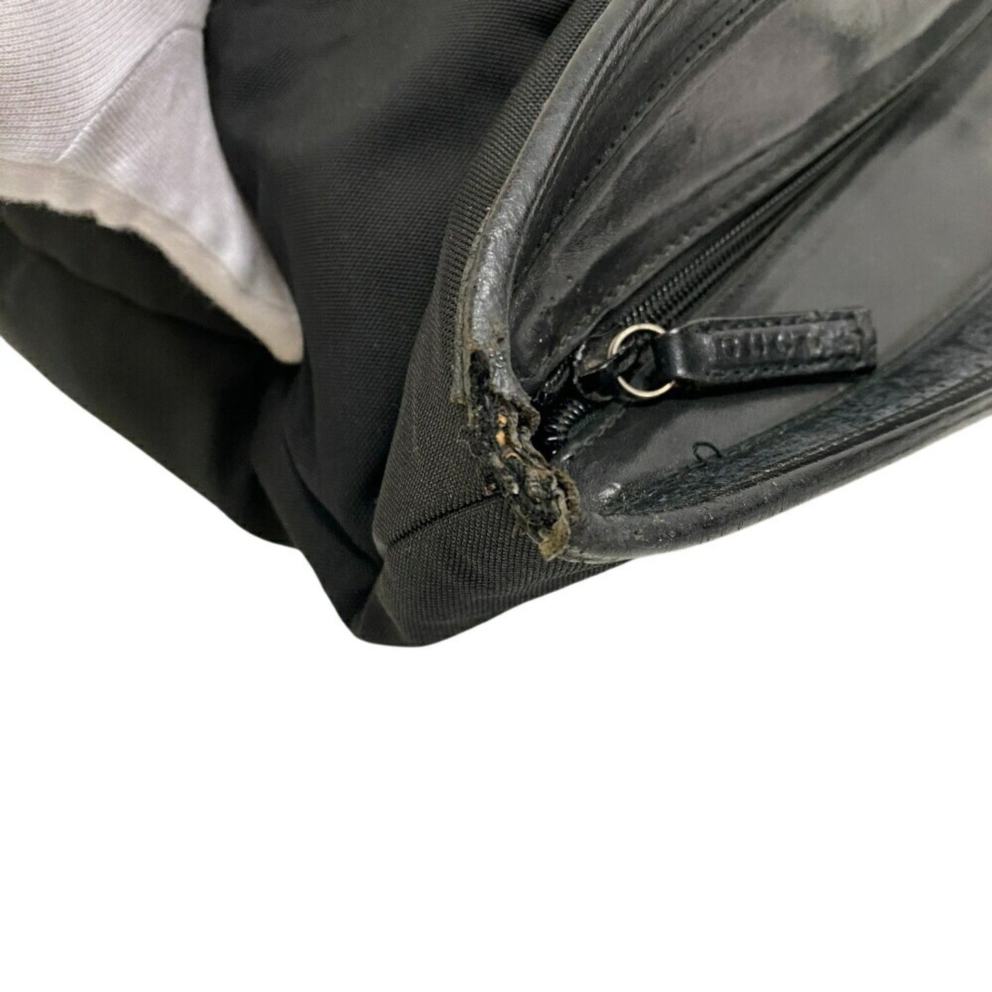 Gucci Black Nylon Leather Shoulder Bag Tote Bag