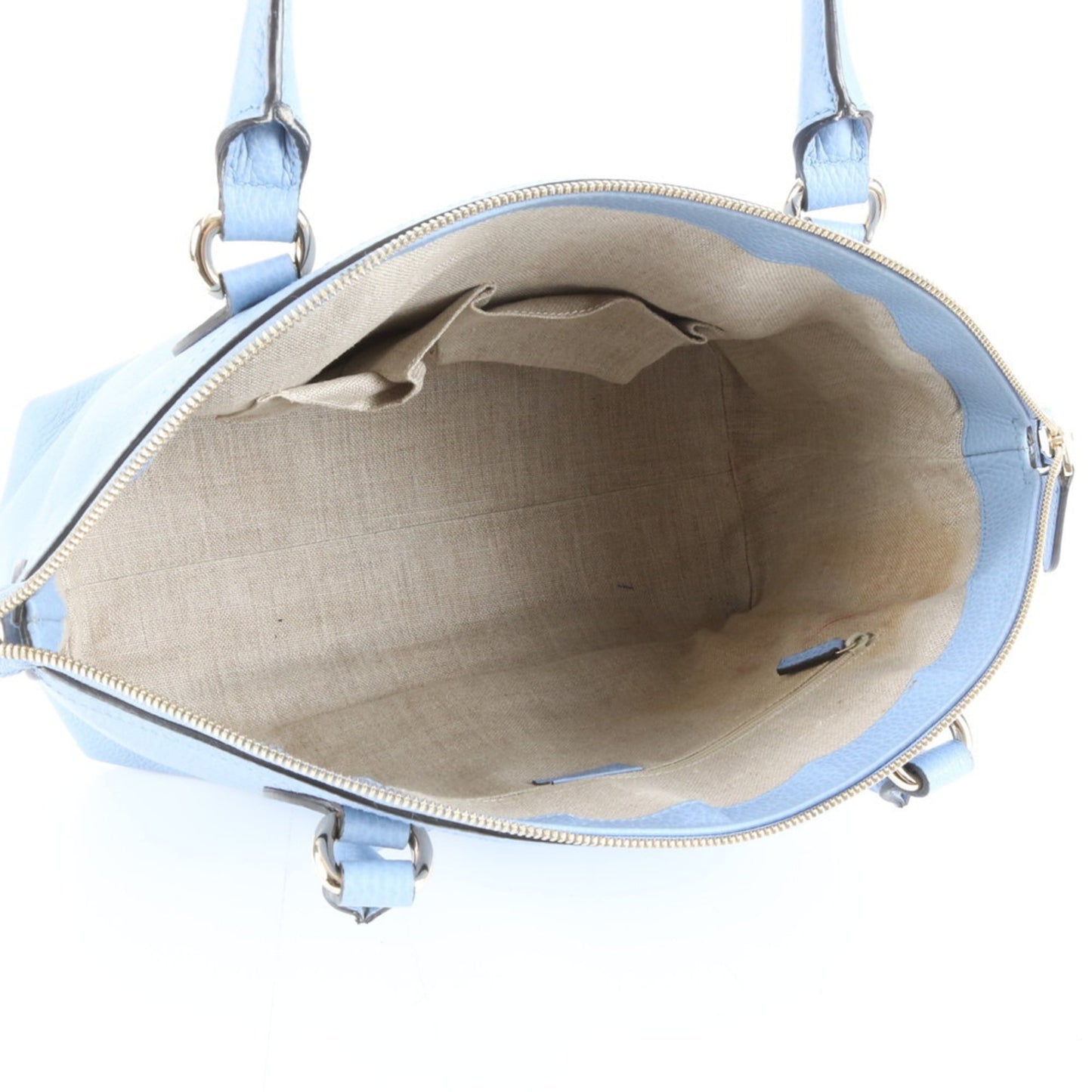 Gucci Light Blue Leather Handbag Tote Bag